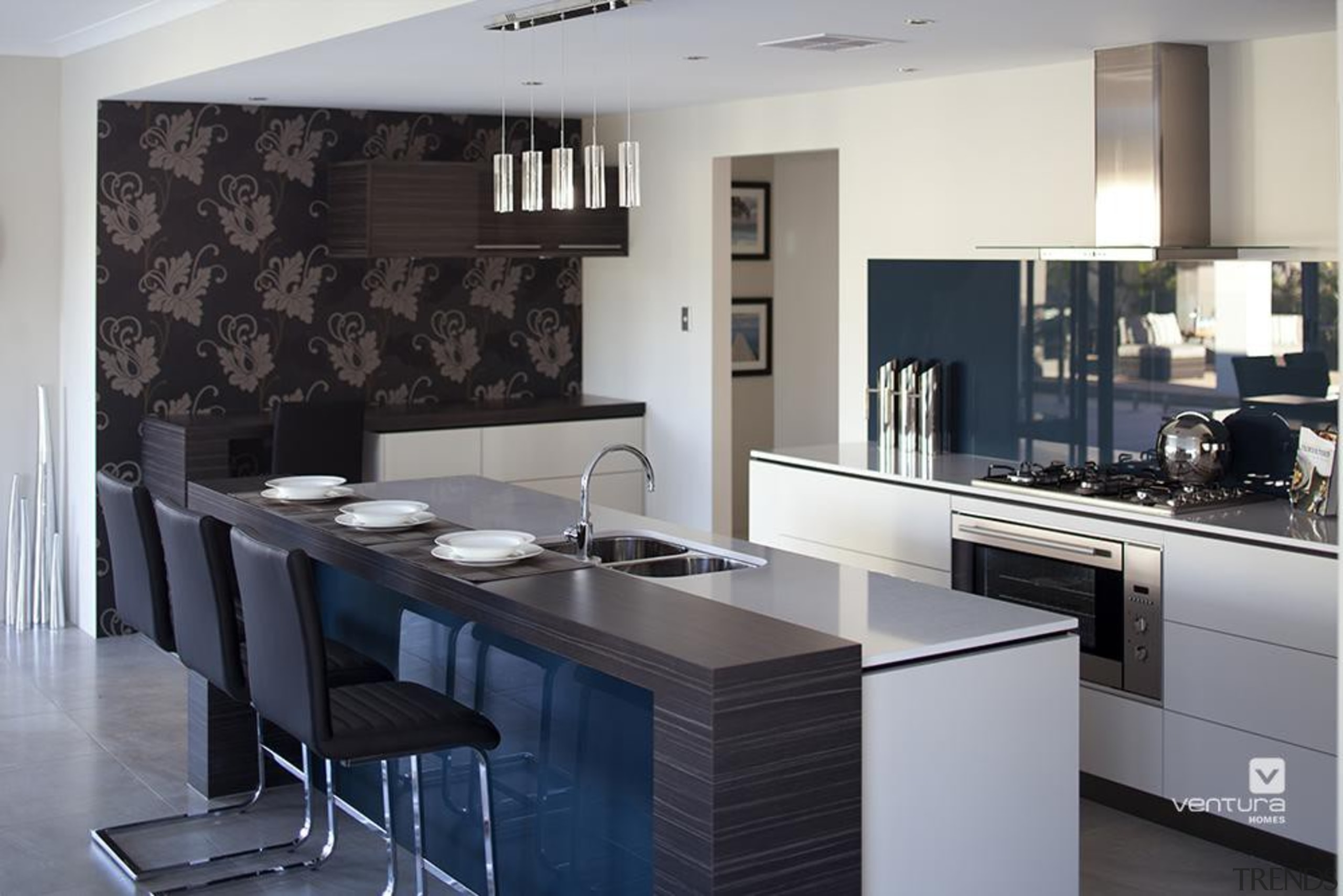 Kitchen design. - The Sentosa Display Home - countertop, interior design, kitchen, room, gray, black