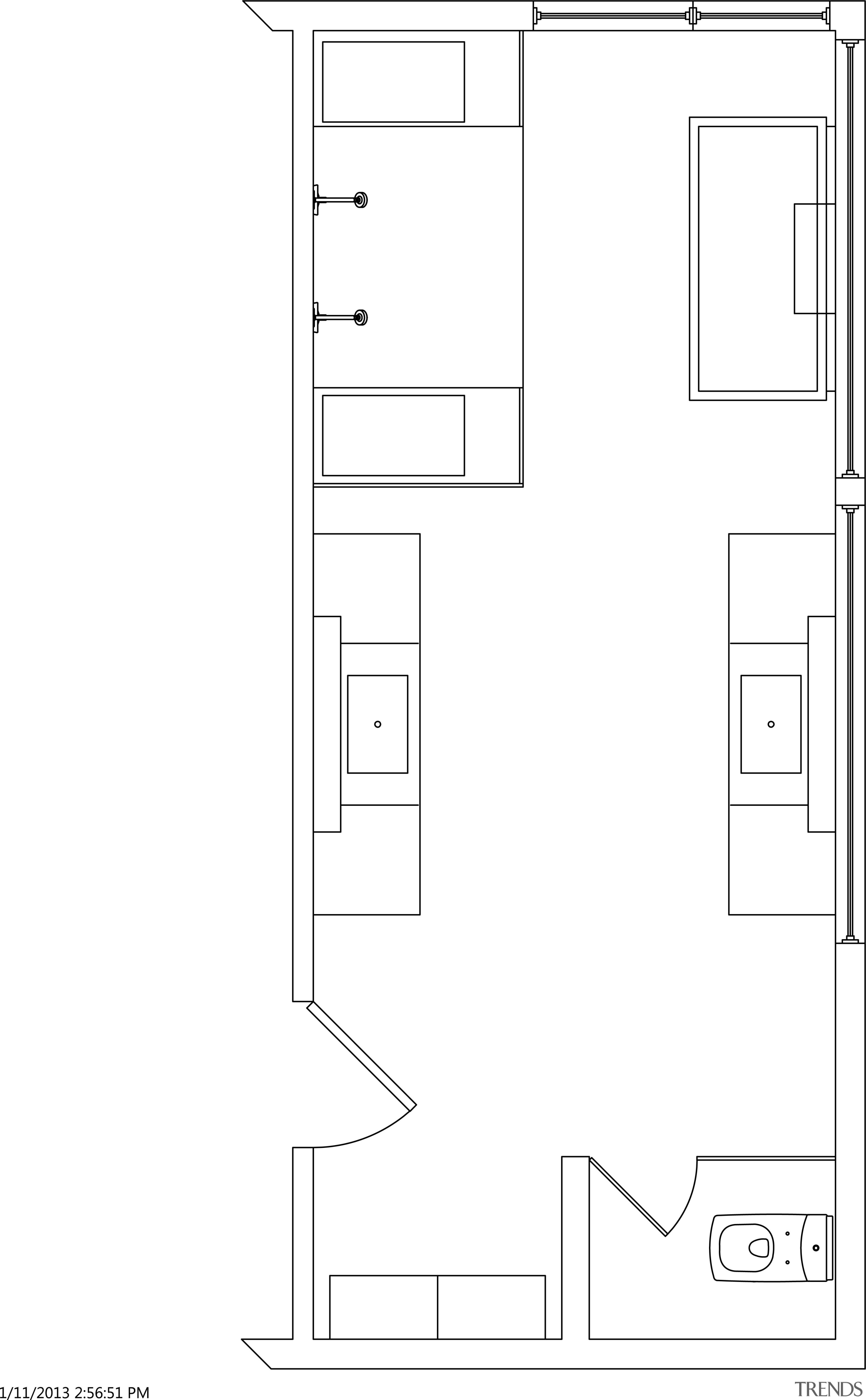 Large remodelled bathroom - Large remodelled bathroom - angle, area, black and white, design, diagram, drawing, font, line, line art, product design, structure, text, white, white