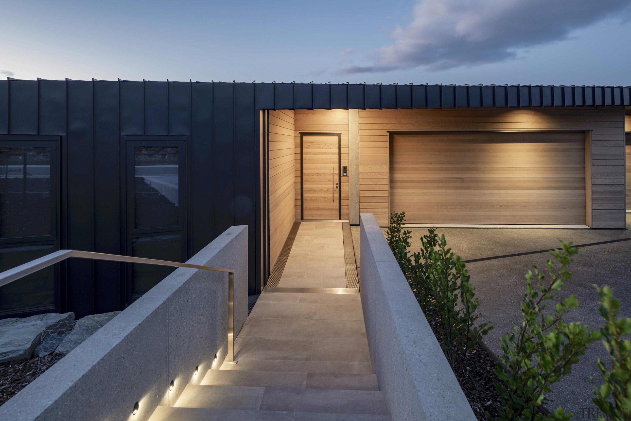 The house has been designed as a sculptural 