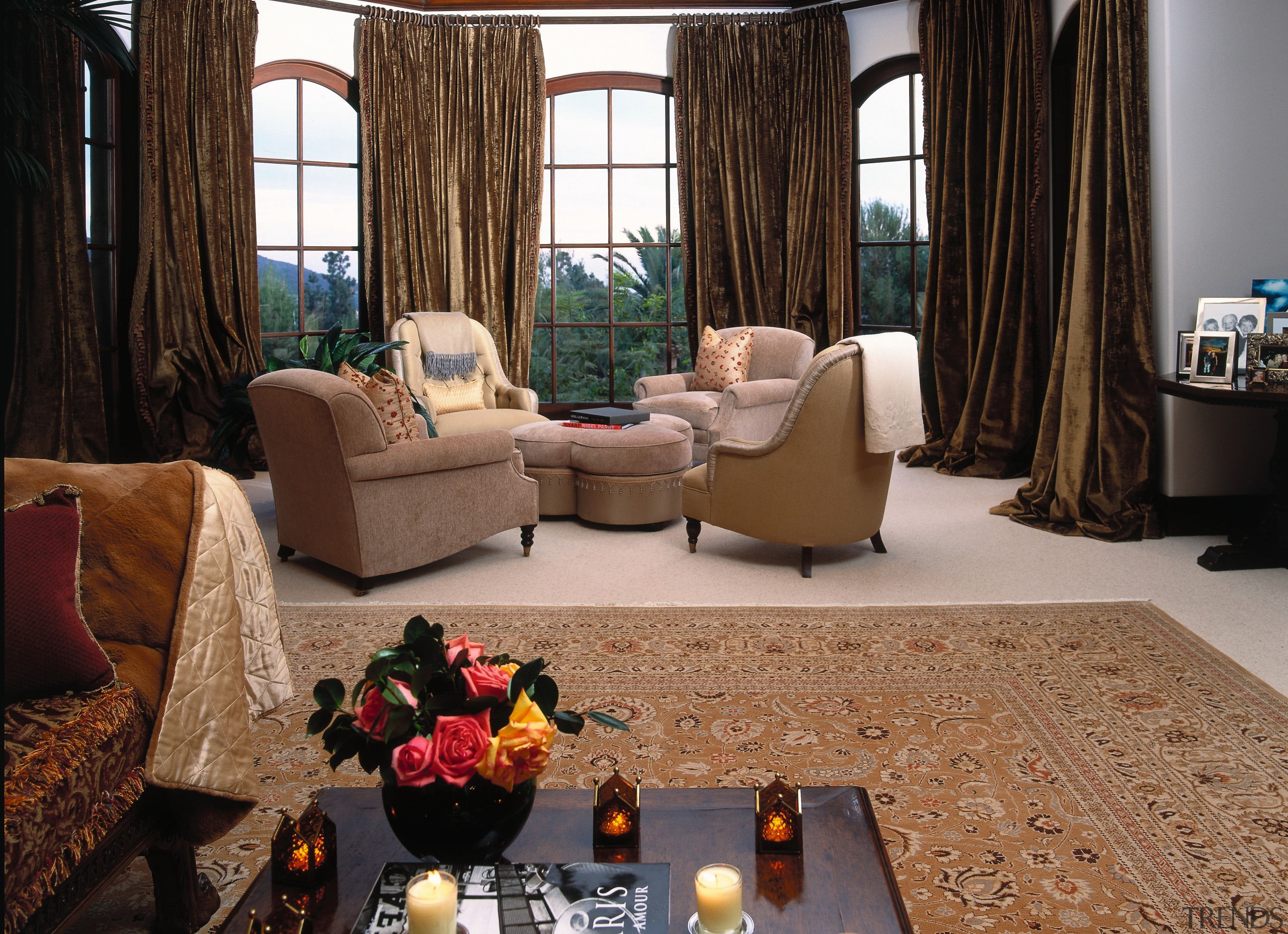 living room of house - living room of flooring, home, interior design, living room, room, suite, window, black, brown