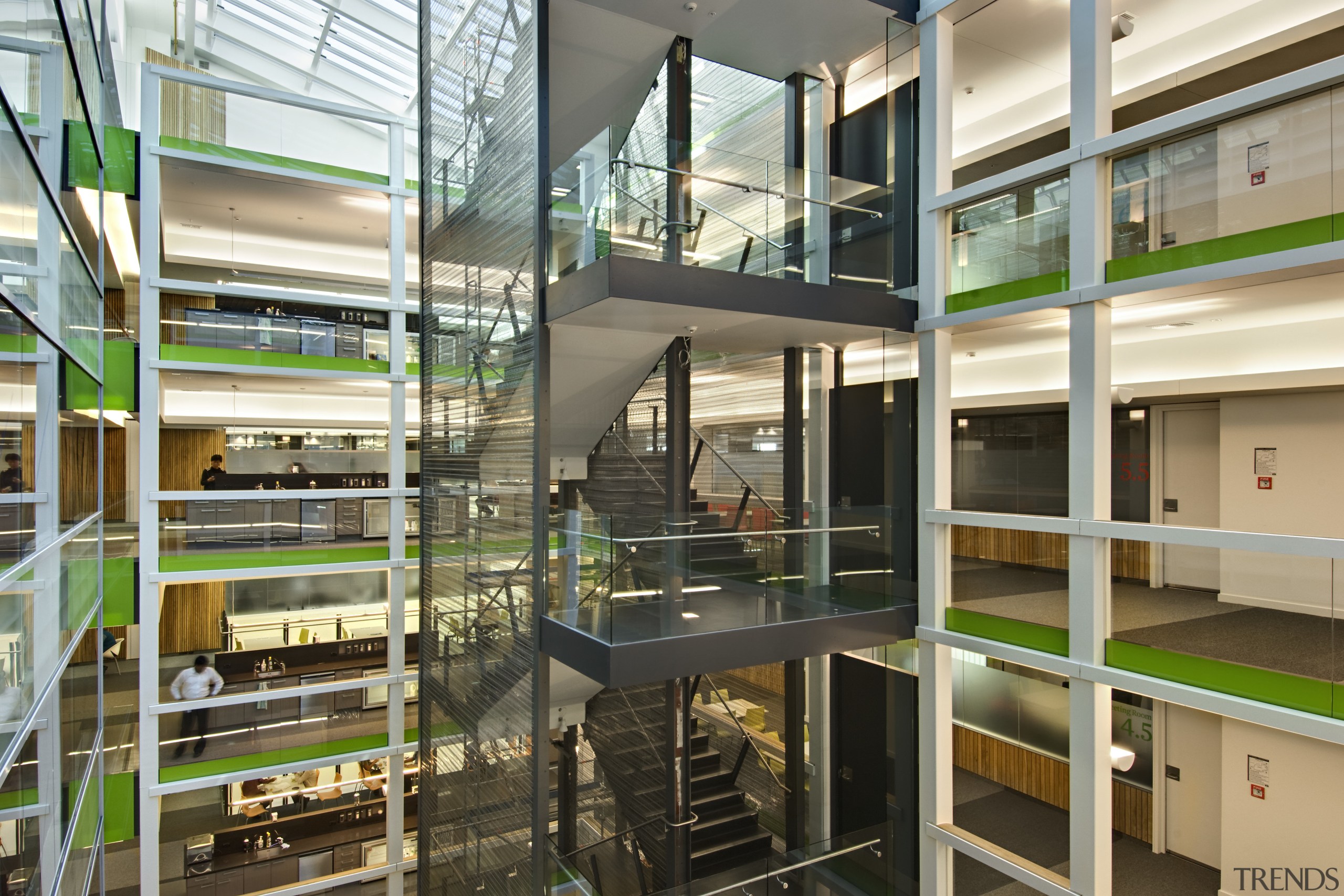 The Vogel building in Wellington's parliamentary district, refurbished institution, inventory, public library, gray