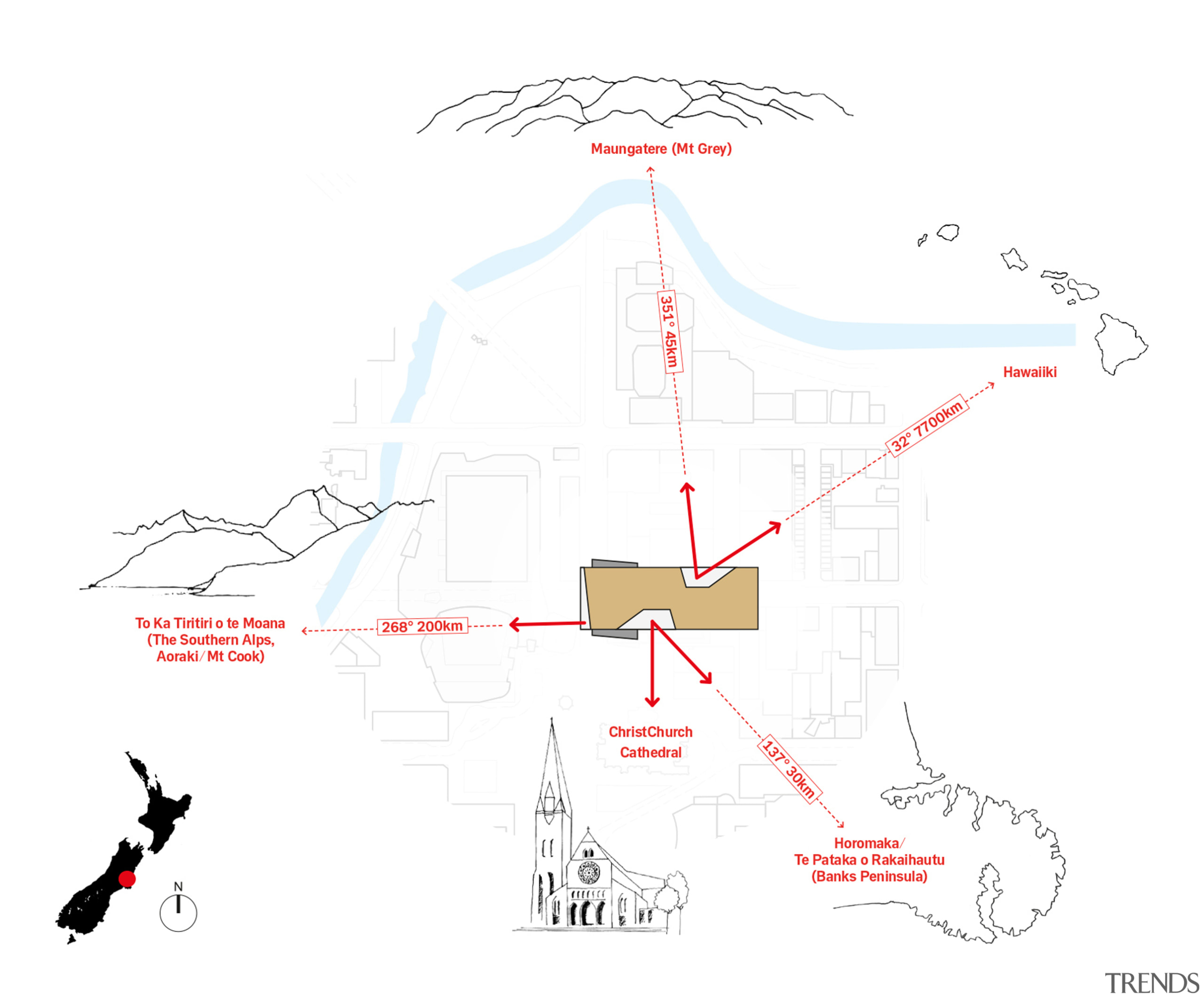 Christchurch Central Library – a celebration of culture area, design, diagram, line, map, white