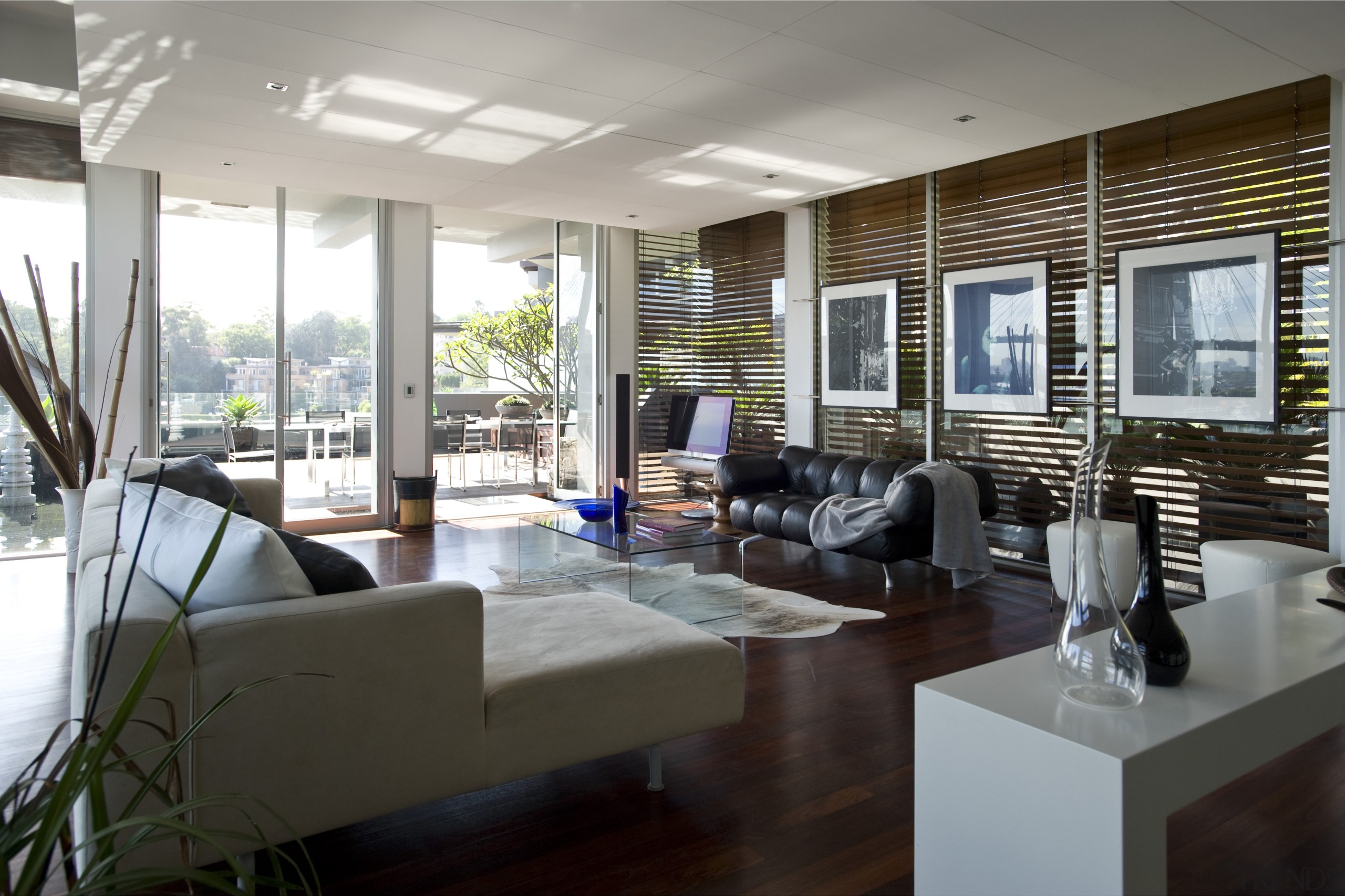 Interior view of lounge - Interior view of interior design, living room, real estate, window, gray, black