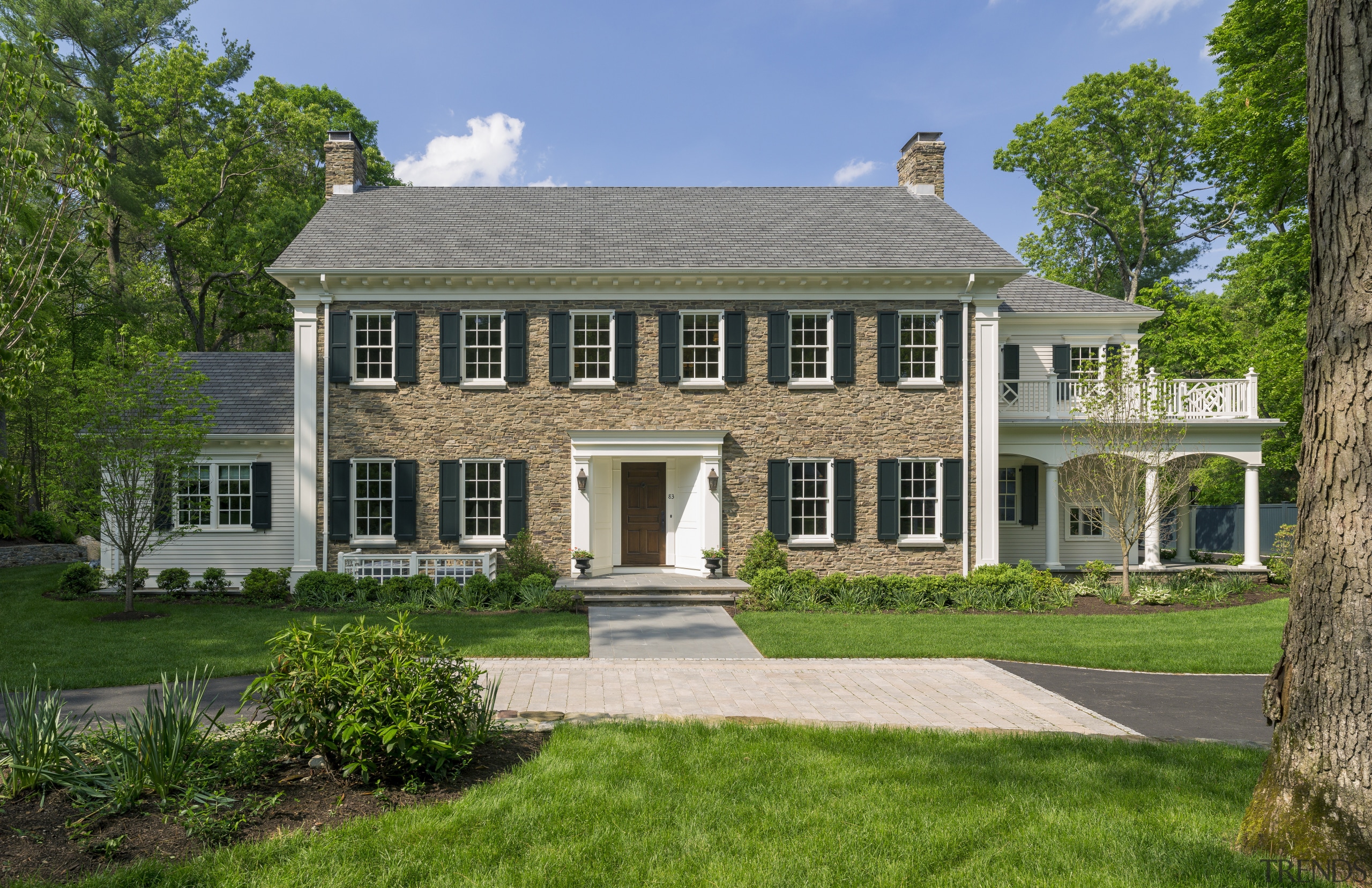 Curb appeal is assured with this New England cottage, estate, farmhouse, grass, historic house, home, house, manor house, mansion, plantation, property, real estate, residential area, window, green