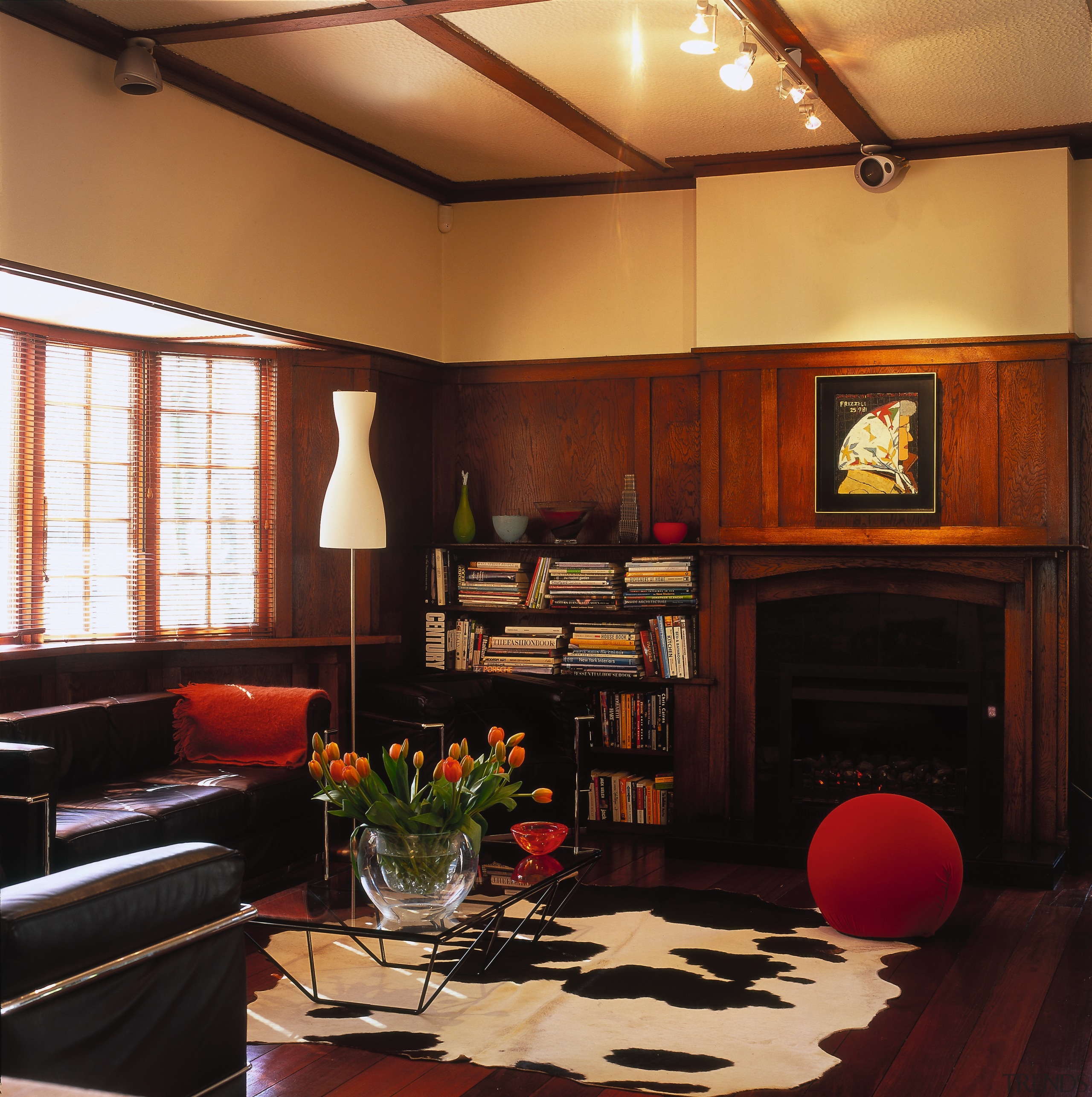 View of this living area - View of ceiling, furniture, interior design, living room, room, wall, black