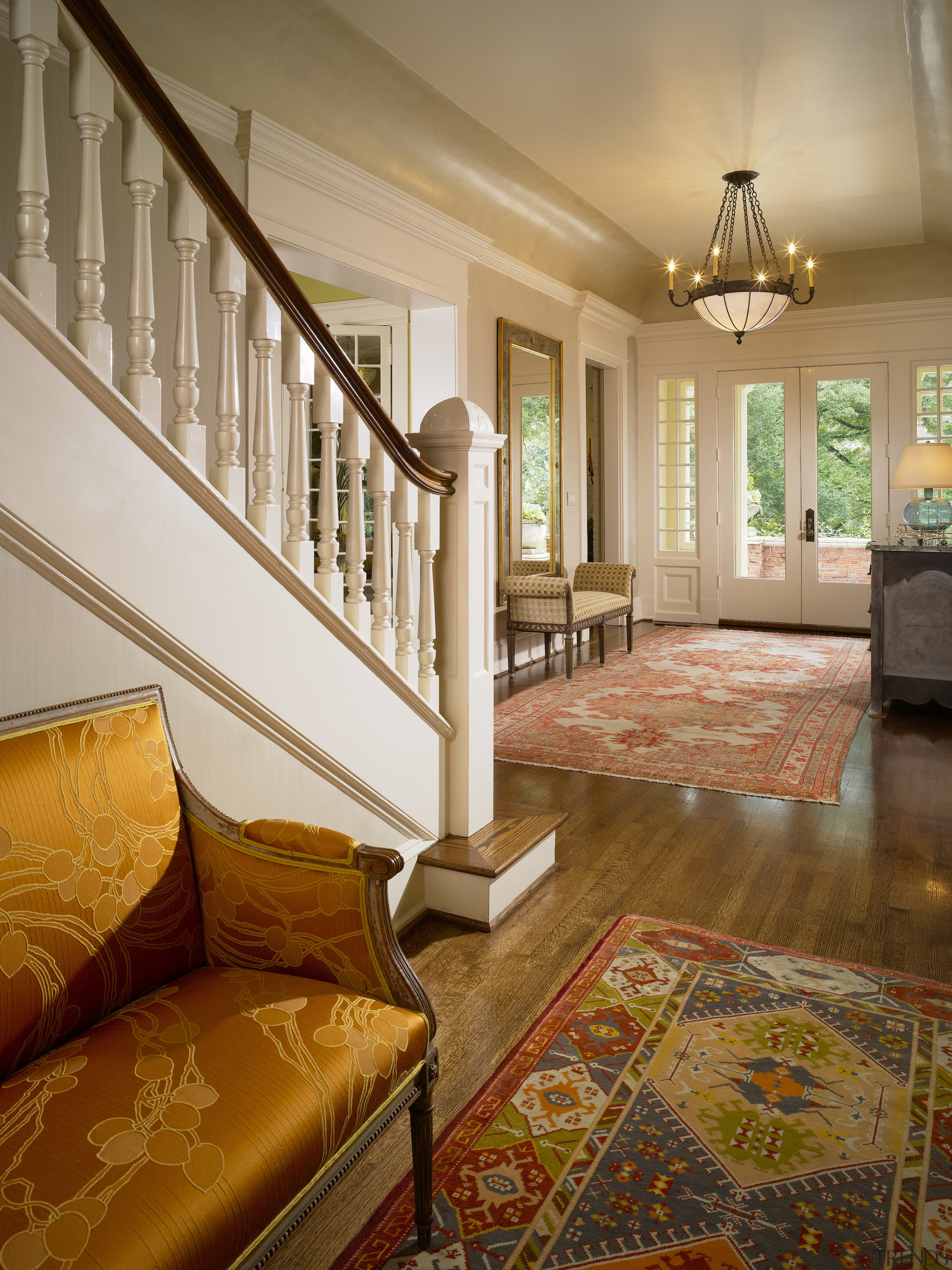 Interior view of this traditional home. Featuring the ceiling, estate, floor, flooring, hardwood, home, house, interior design, laminate flooring, living room, property, real estate, room, wall, window, wood, wood flooring, brown, orange