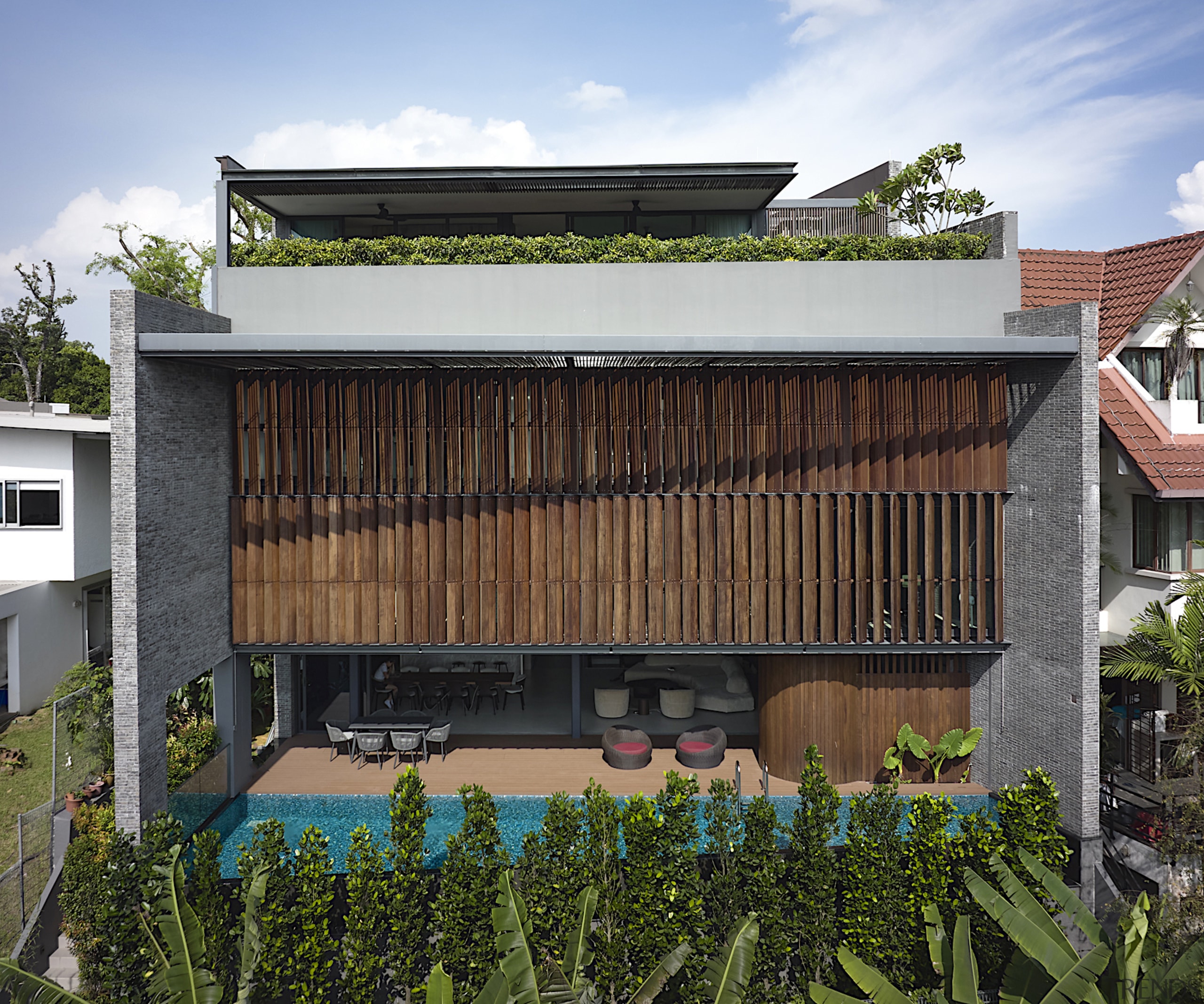 Rear elevation. - Welcoming the outdoors in - 