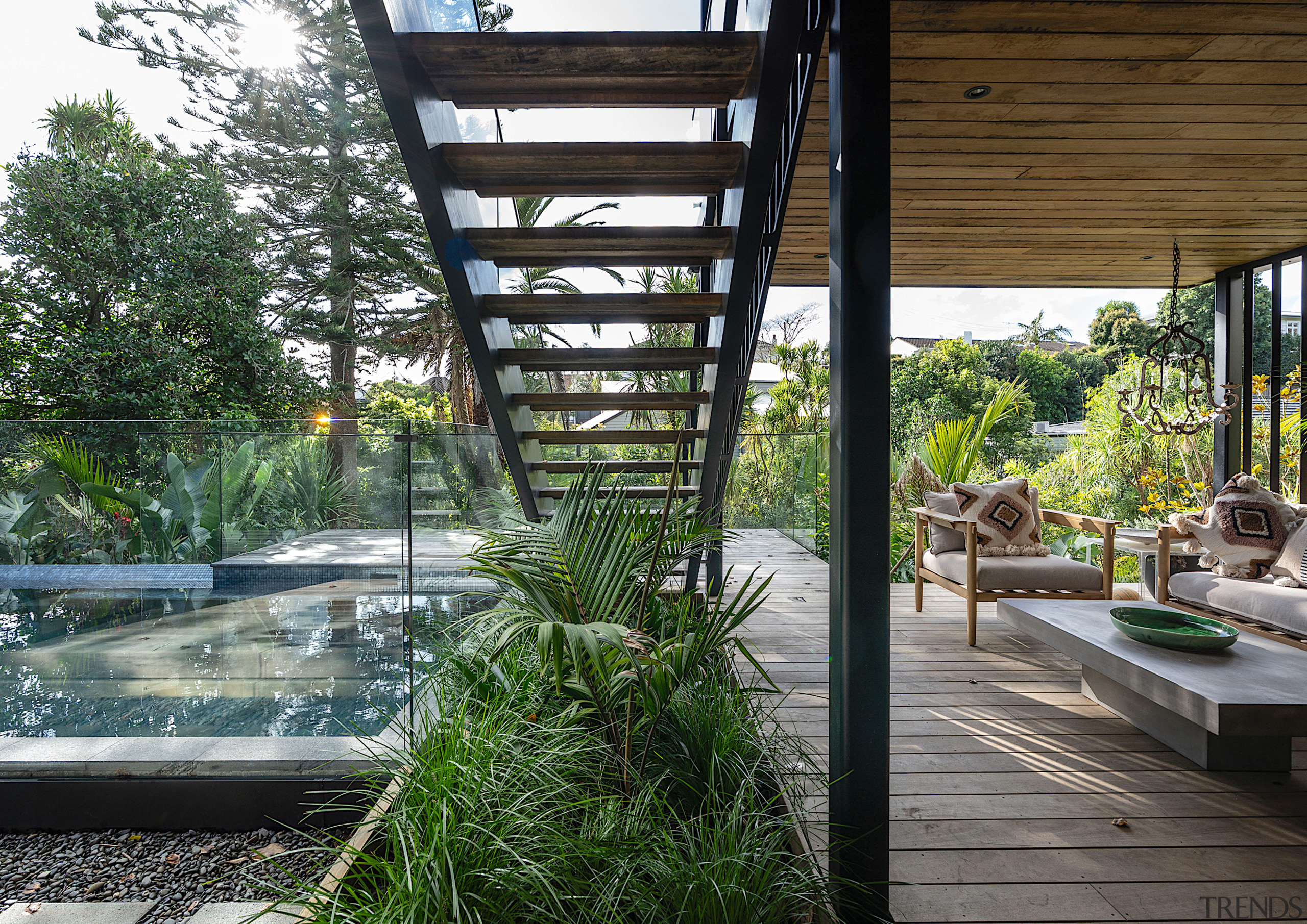Expansive sheltered outdoor living a few steps from 