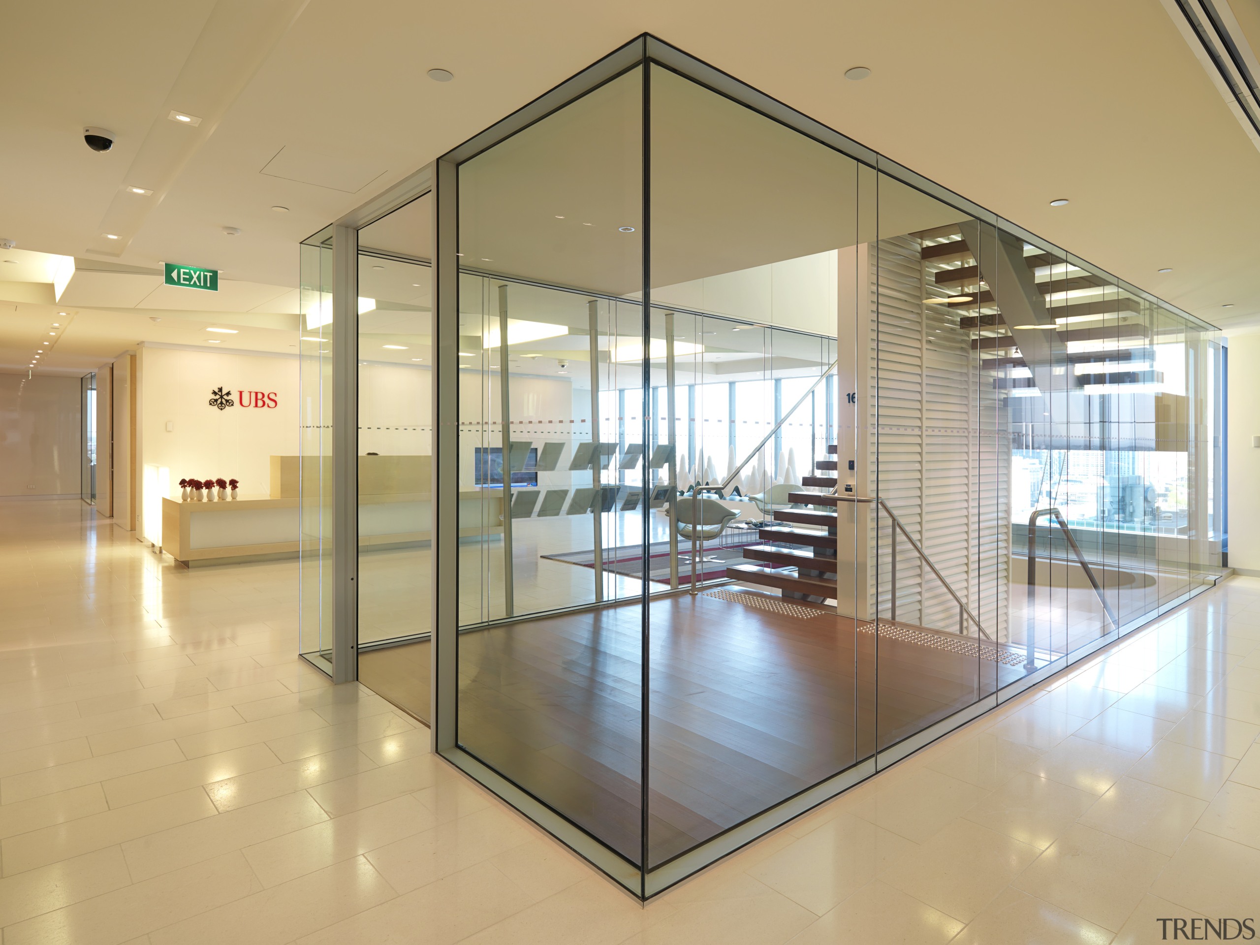 ITC Group was responsible for the design of ceiling, daylighting, floor, flooring, glass, interior design, lobby, real estate, window, orange