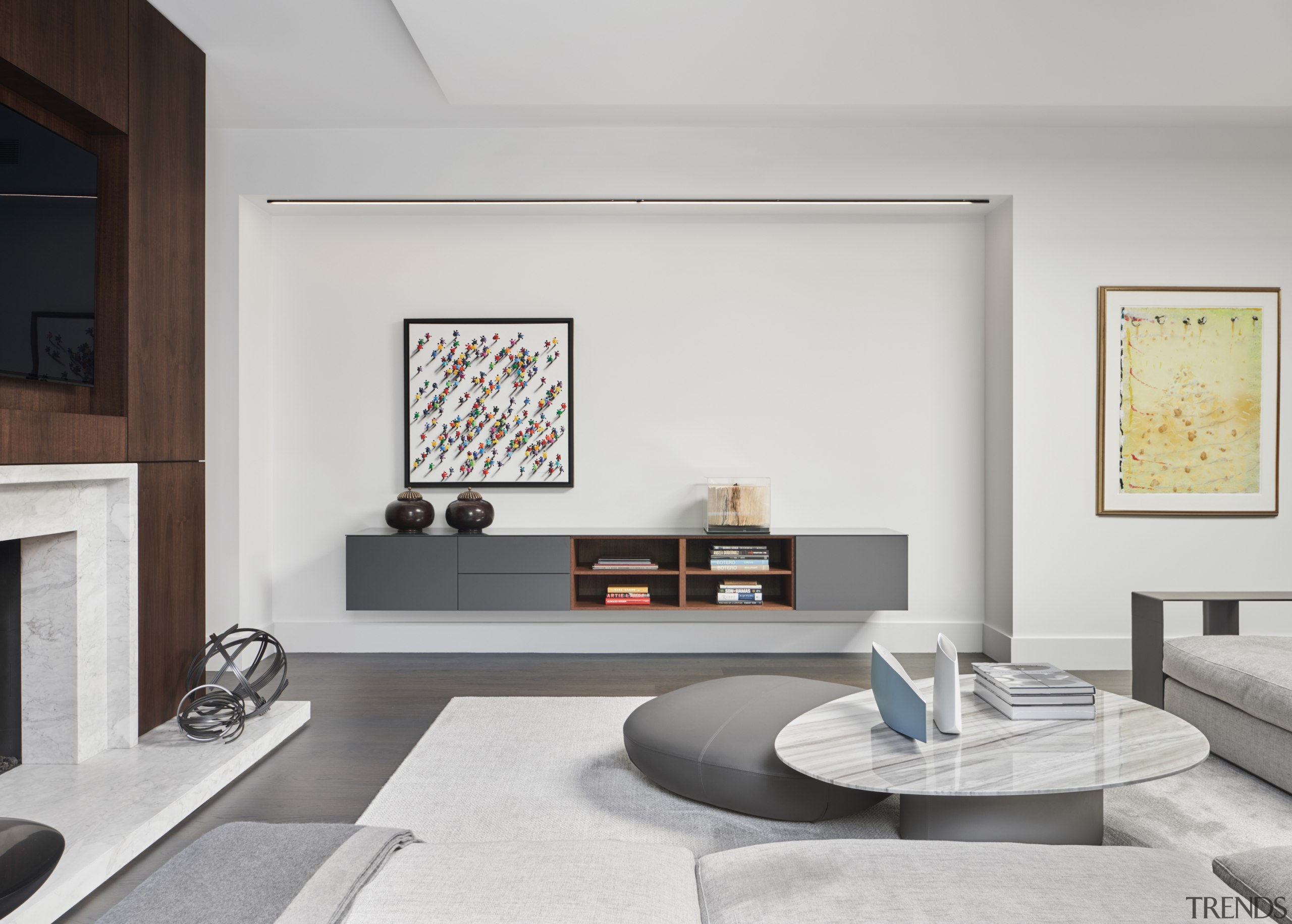 Distinctive wall and ceiling light fixtures throughout the 