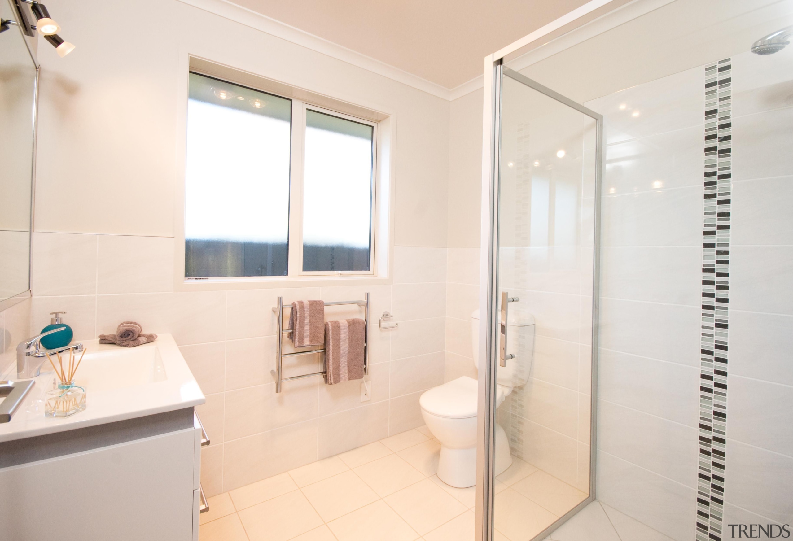 For more information, please visit www.gjgardner.co.nz bathroom, floor, home, interior design, property, real estate, room, tile, white