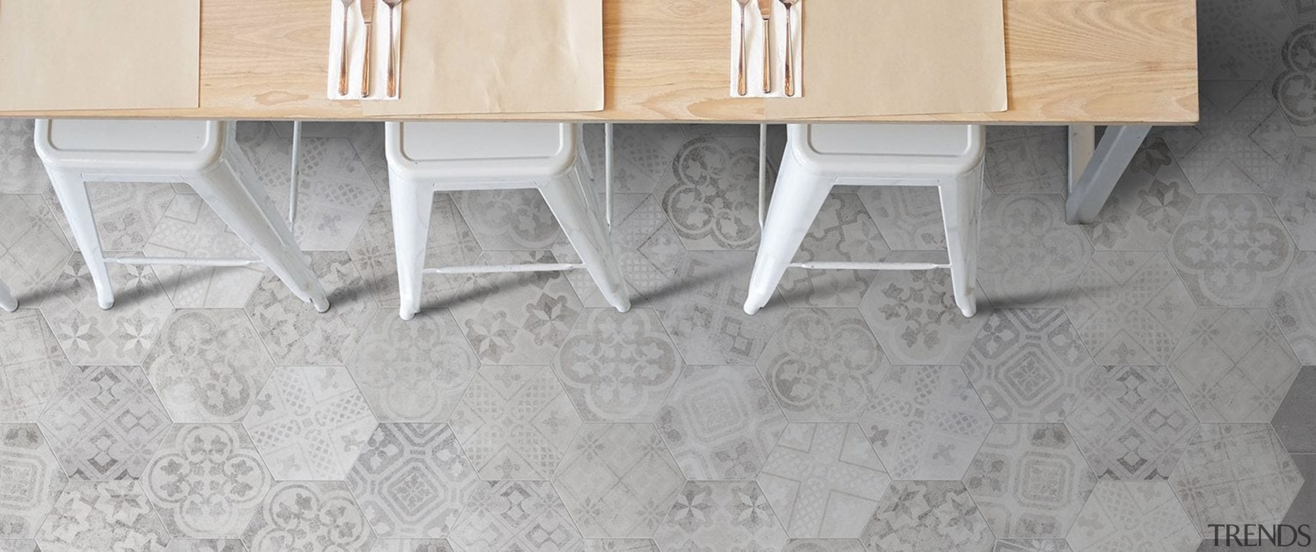 Beton Axis Hexagona Deco Mix 210x182 - Beton floor, flooring, furniture, table, tile, wall, wood, gray