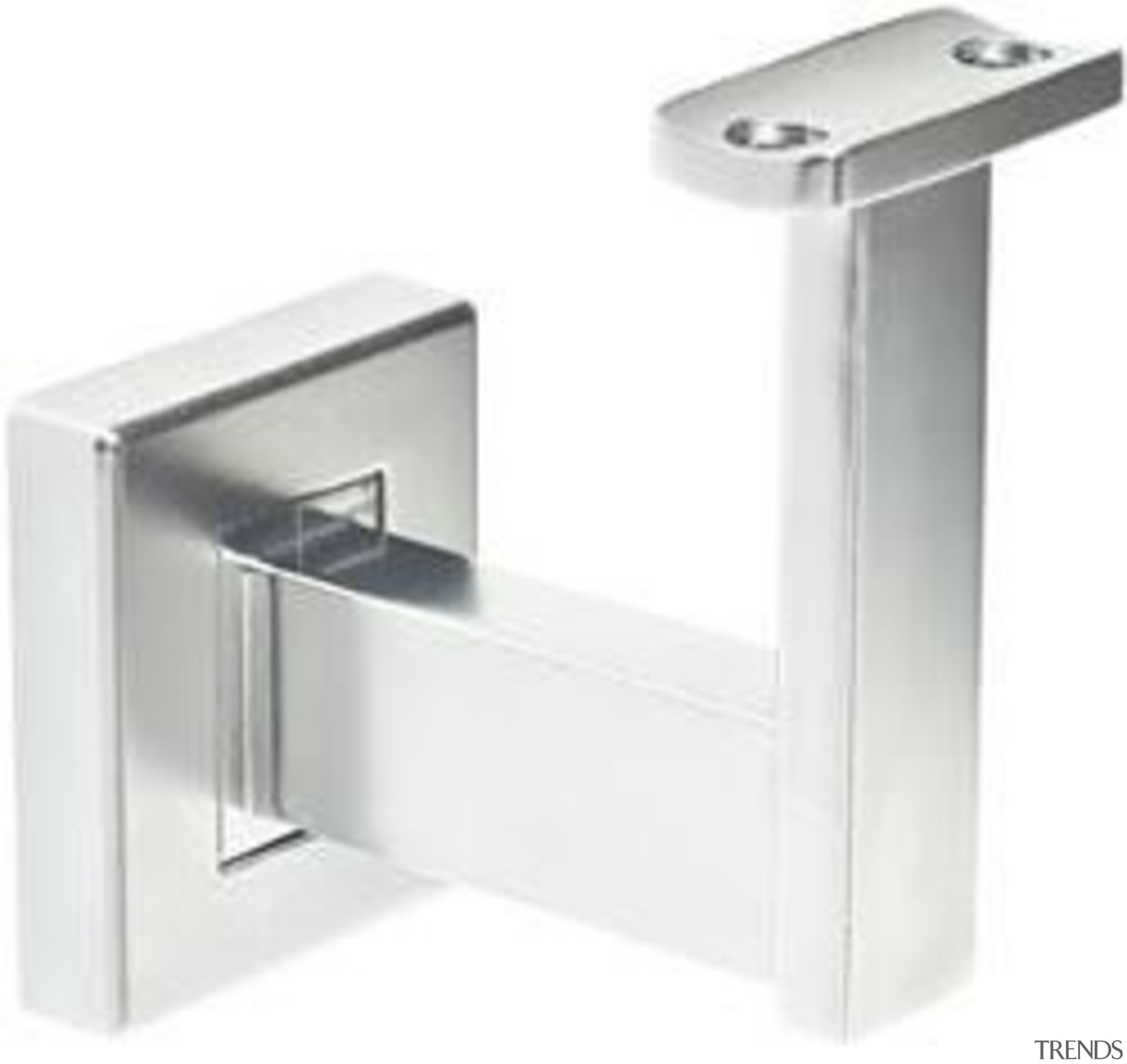 Concealed fixing. Fixings supplied.Adapter for flat profile mouldings angle, hardware, hardware accessory, product design, white