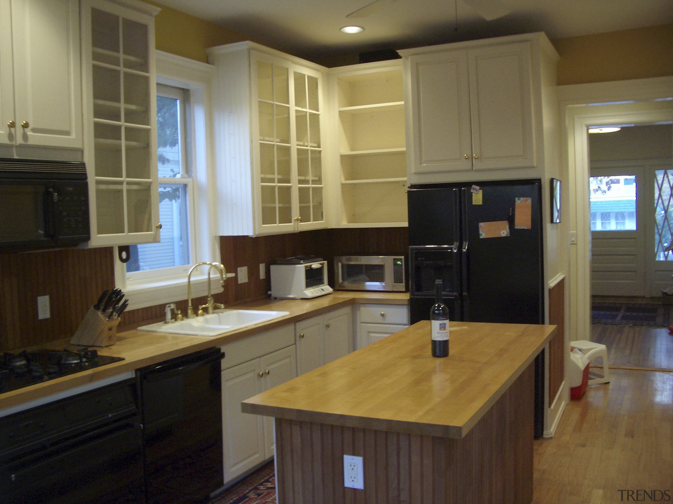 Before photo - Before photo - cabinetry | cabinetry, countertop, cuisine classique, floor, flooring, hardwood, kitchen, real estate, room, brown