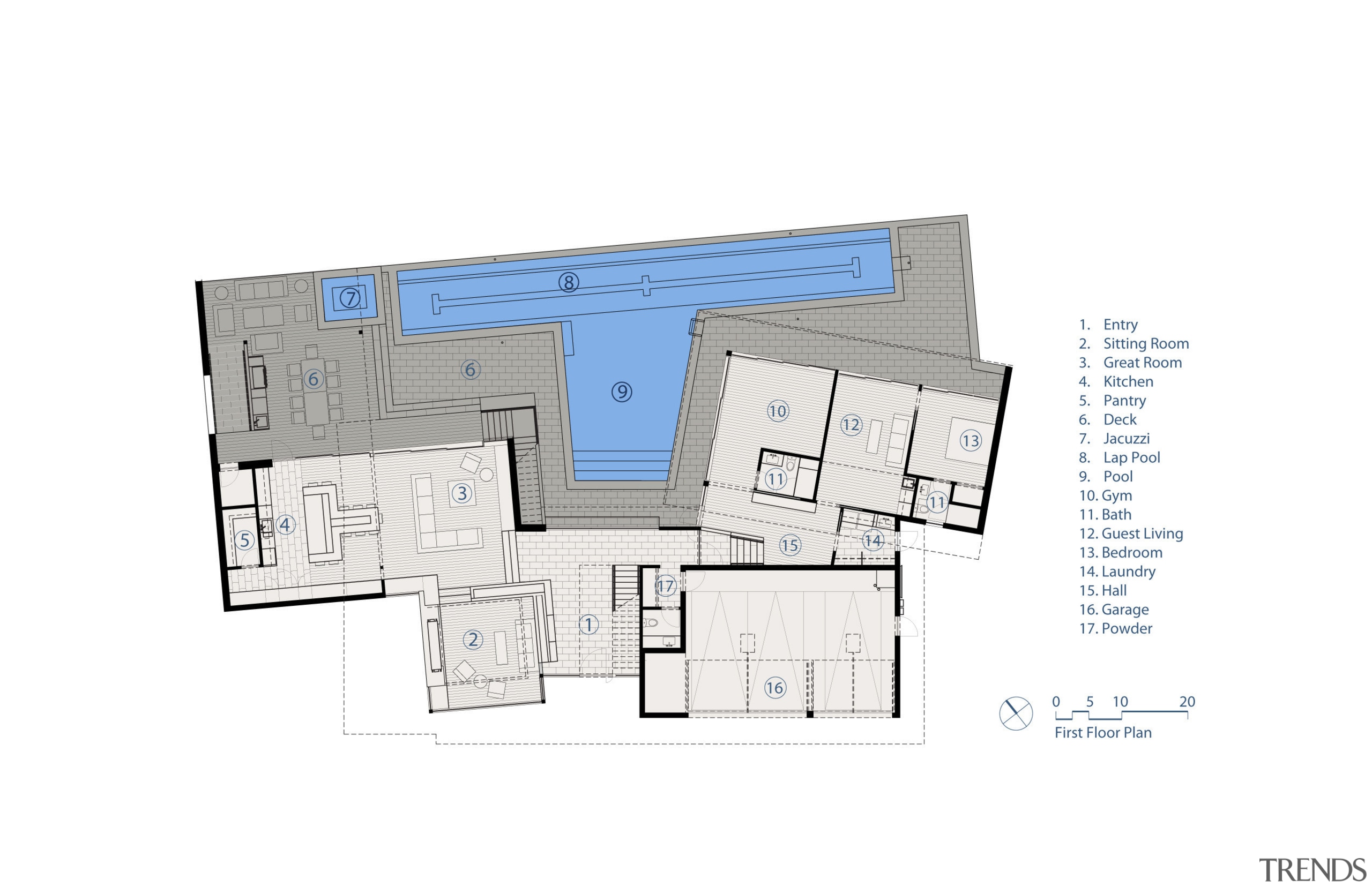 Ground floor plan. (US, first floor) - Oasis 