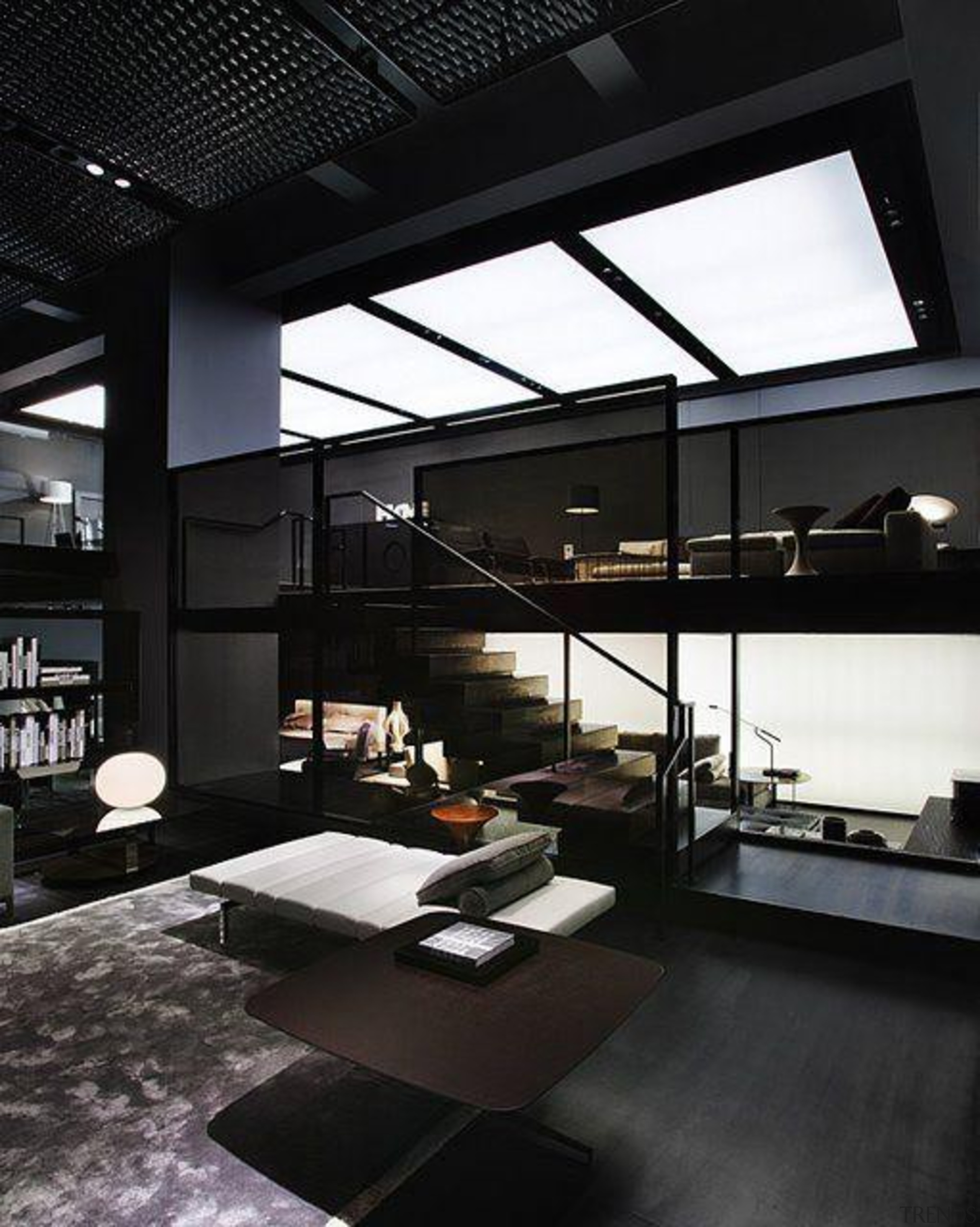 Black Interior Design byRobert Granoff - Black Design architecture, ceiling, daylighting, house, interior design, loft, black