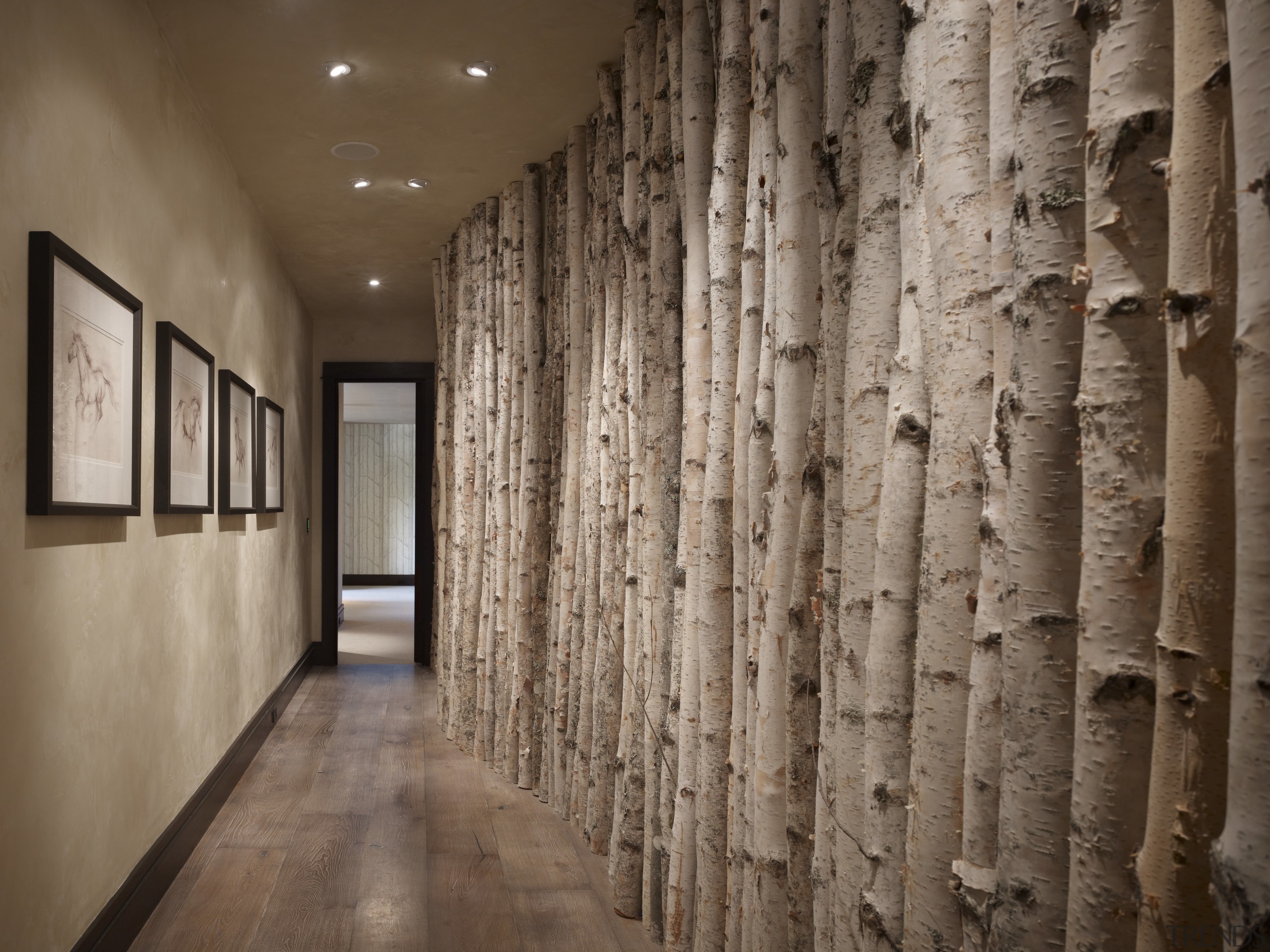 The aptly named Tree Hall on the lower architecture, interior design, structure, tourist attraction, wall, wood, brown