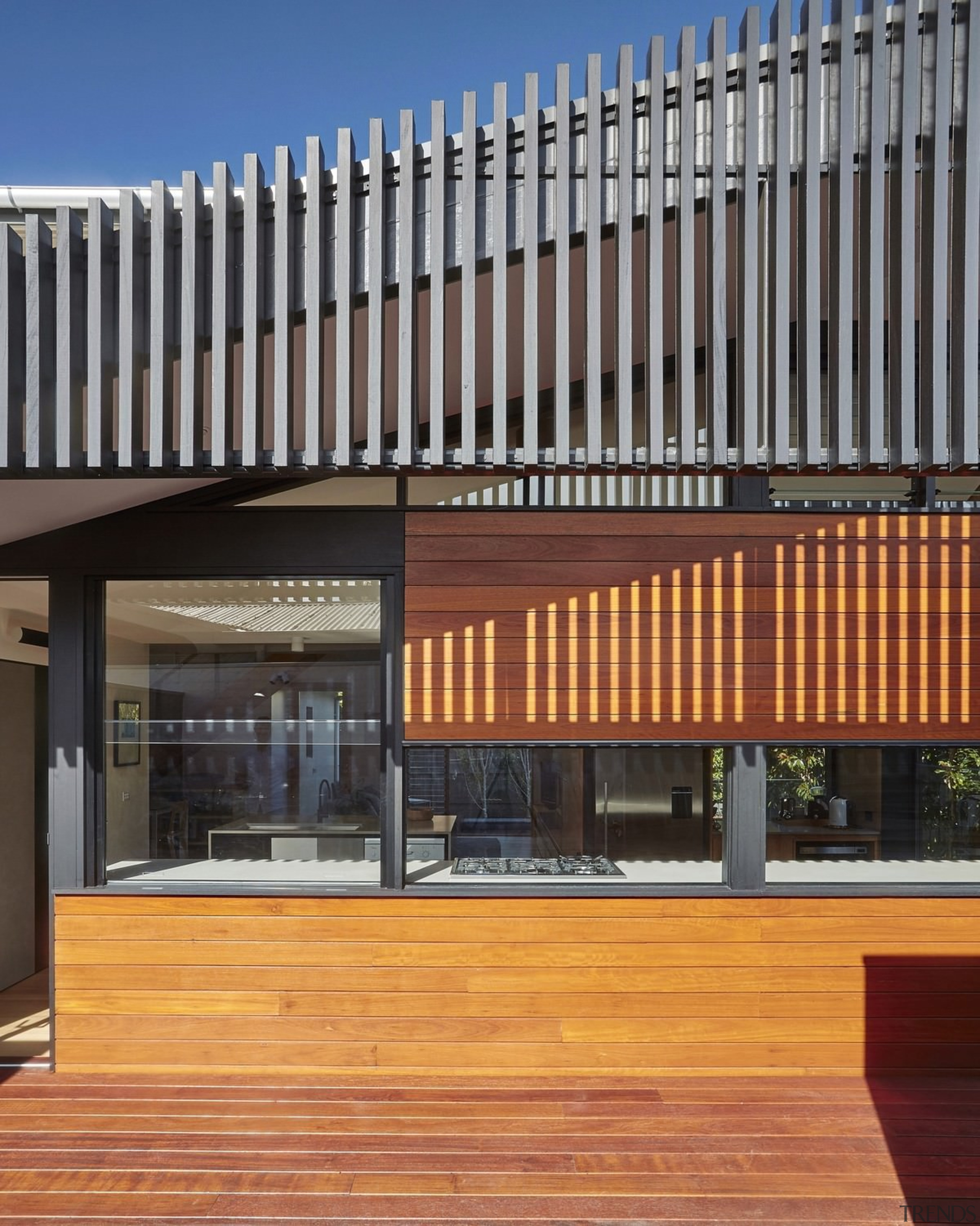 Slats add detail and throw interesting shadows - architecture, building, commercial building, facade, mixed use, real estate, black