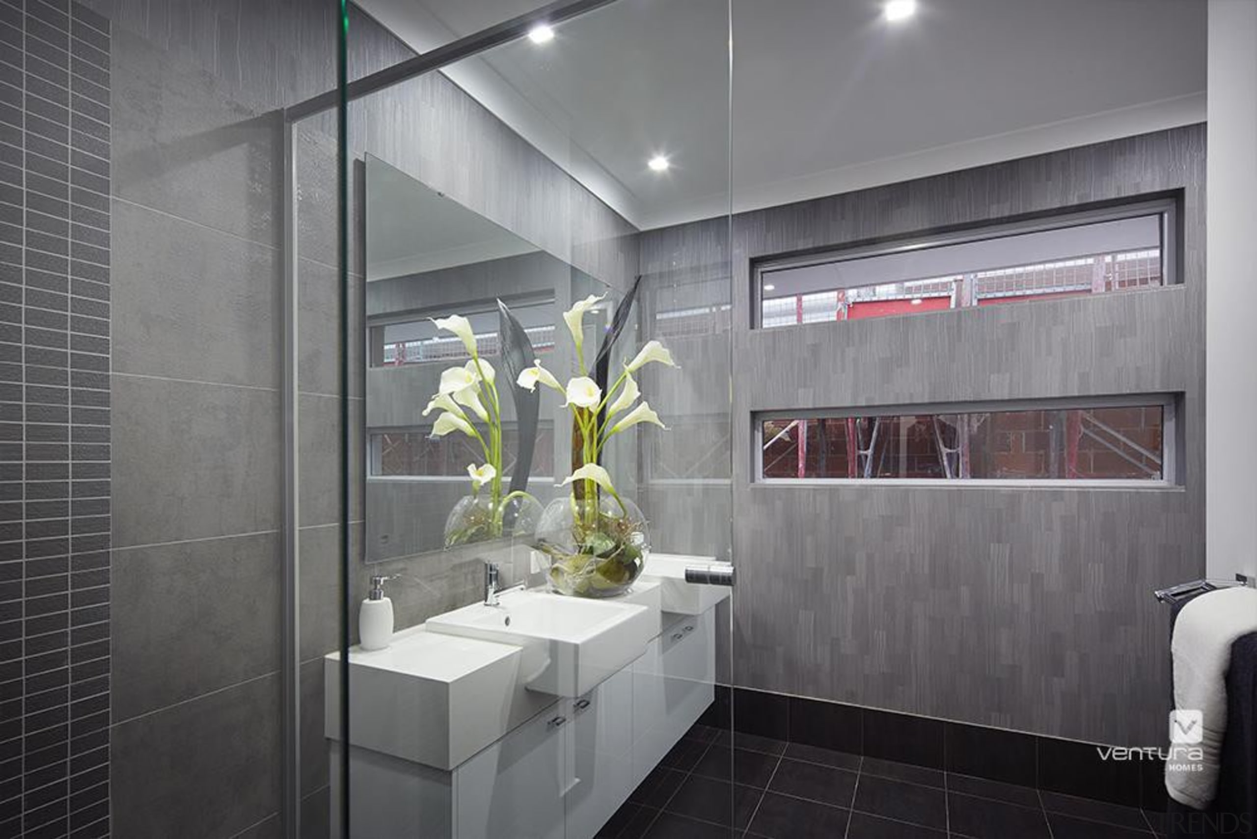 Ensuite design. - The Monterosso Two Storey Display architecture, bathroom, interior design, gray