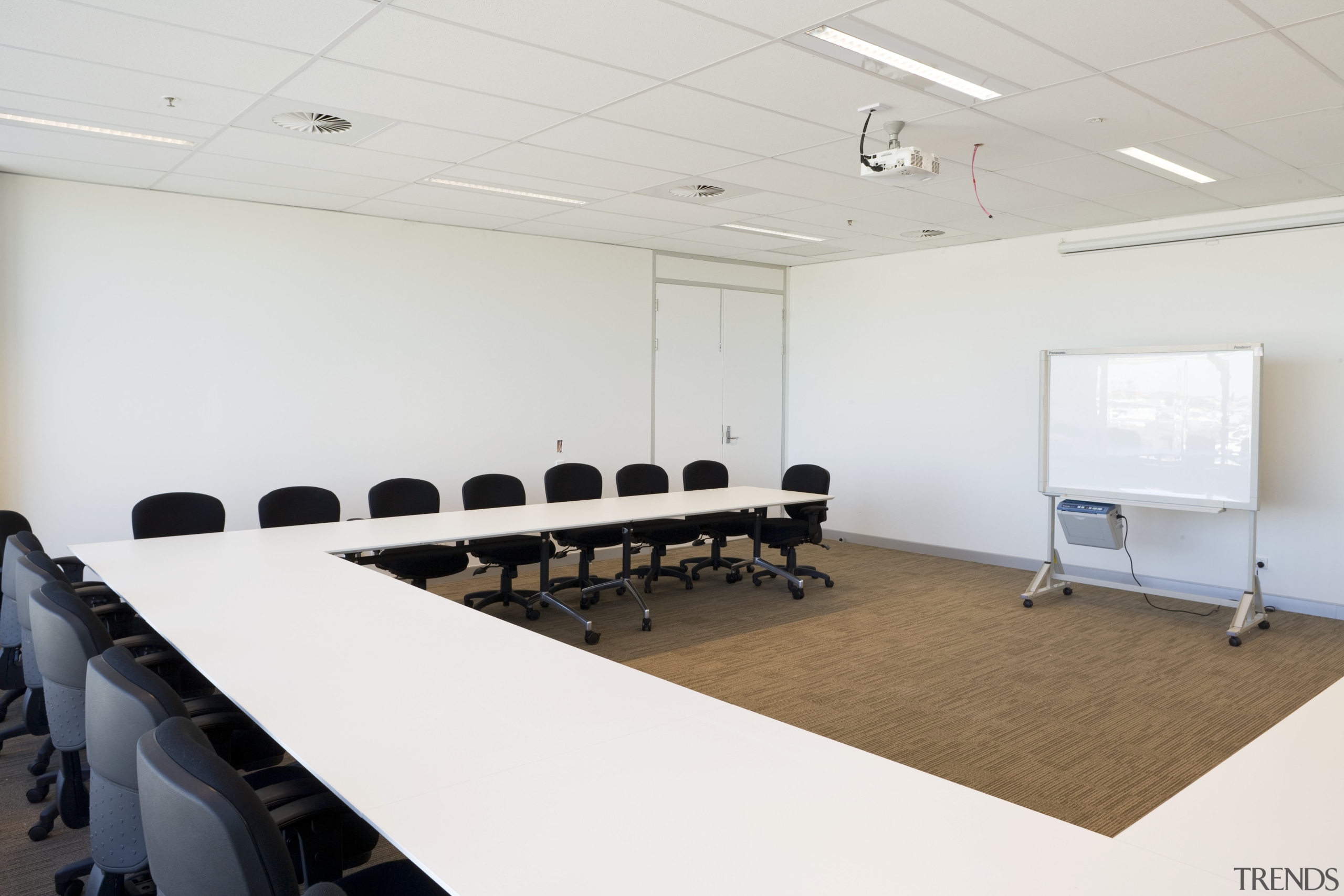 Comprehensive data, communications and IT systems provide optimum auditorium, classroom, conference hall, furniture, office, product design, table, white
