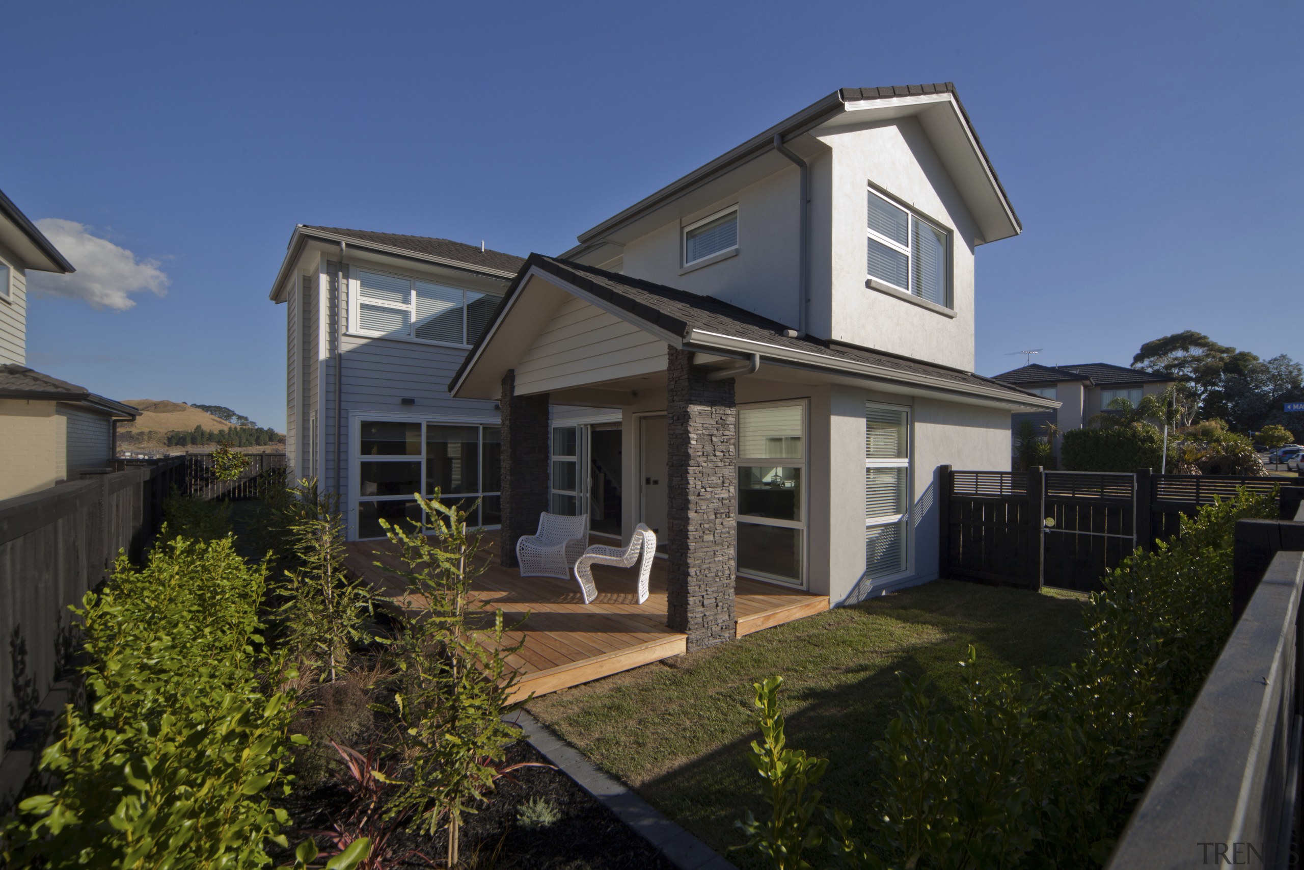 Best of both worlds  Jalcon Homes - building, cottage, elevation, estate, facade, home, house, property, real estate, residential area, roof, siding, window, black