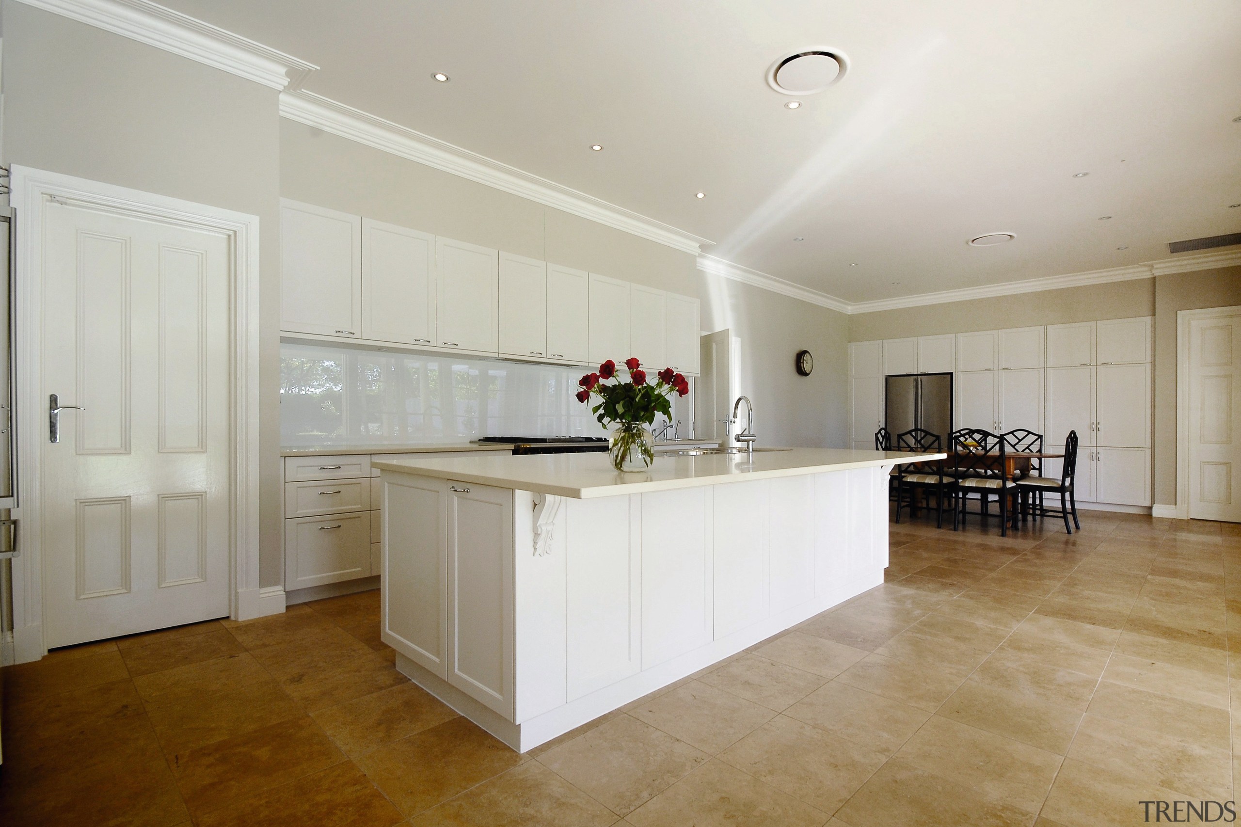 A view of a kitchen from Heathwoods Kitchen cabinetry, ceiling, countertop, cuisine classique, estate, floor, flooring, hardwood, home, house, interior design, kitchen, laminate flooring, property, real estate, room, wood flooring, gray