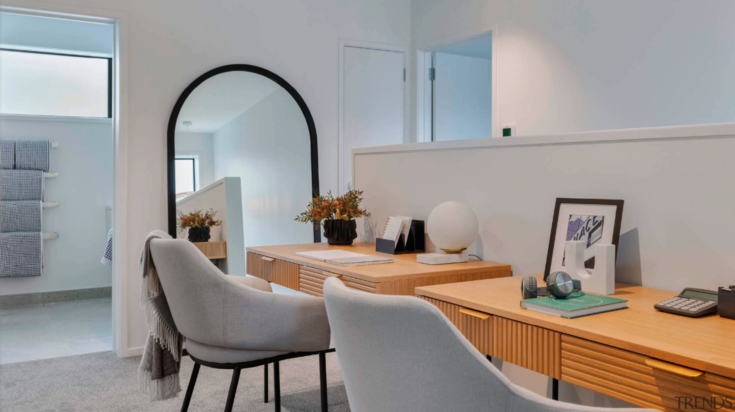 Central study nook – the home has many 