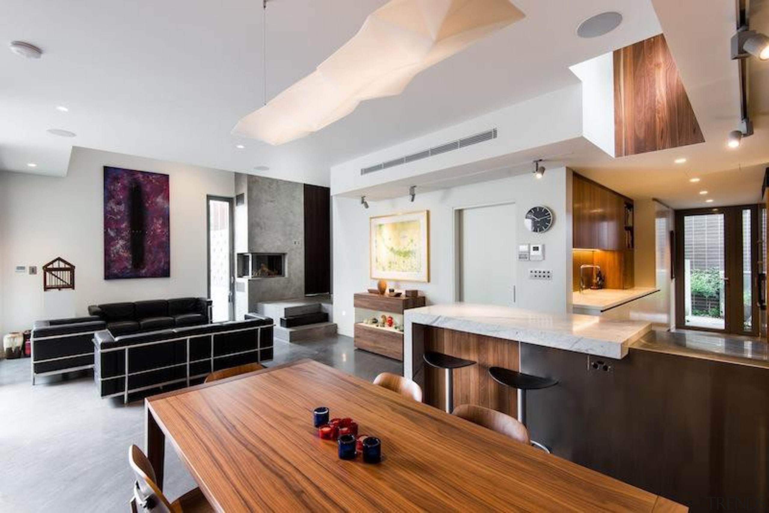 Highly Commended – Chindarsi Architects - TIDA Australian countertop, interior design, kitchen, living room, real estate, room, gray, white