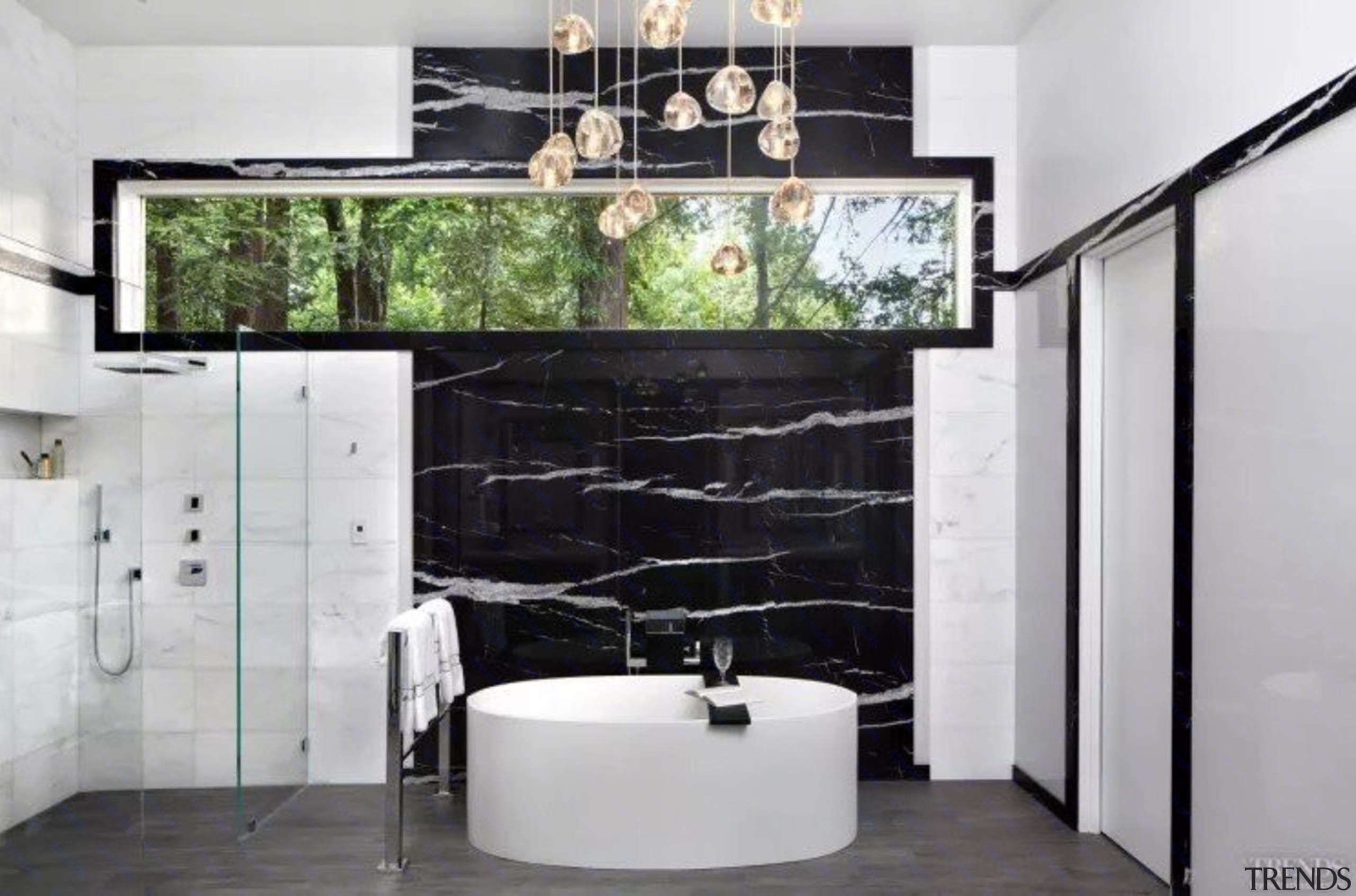 See more of this bathroom hereDesigned by floor, interior design, living room, room, wall, gray