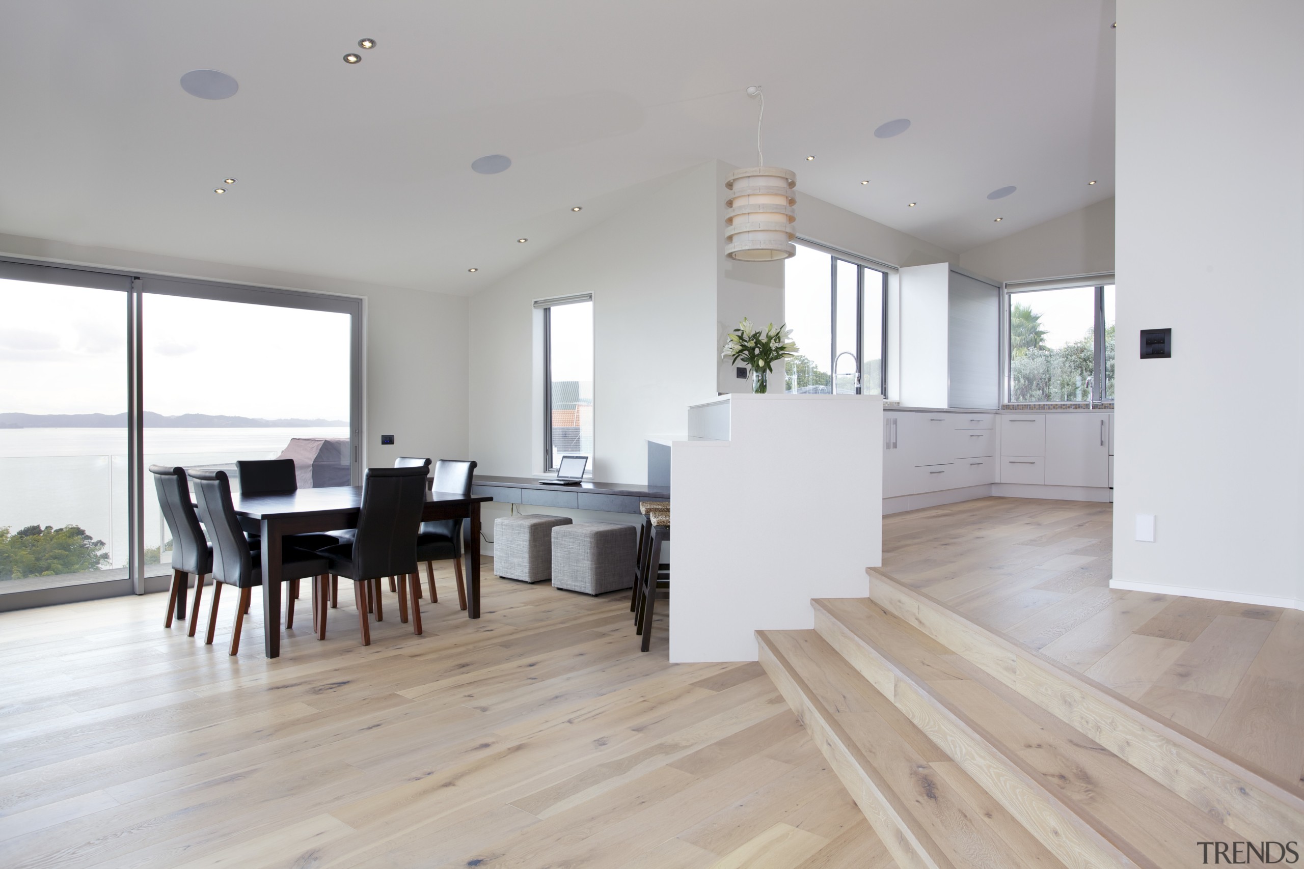 Coastal house interior by Yellowfox - Coastal house apartment, architecture, floor, flooring, hardwood, house, interior design, laminate flooring, living room, property, real estate, wood, wood flooring, gray, white