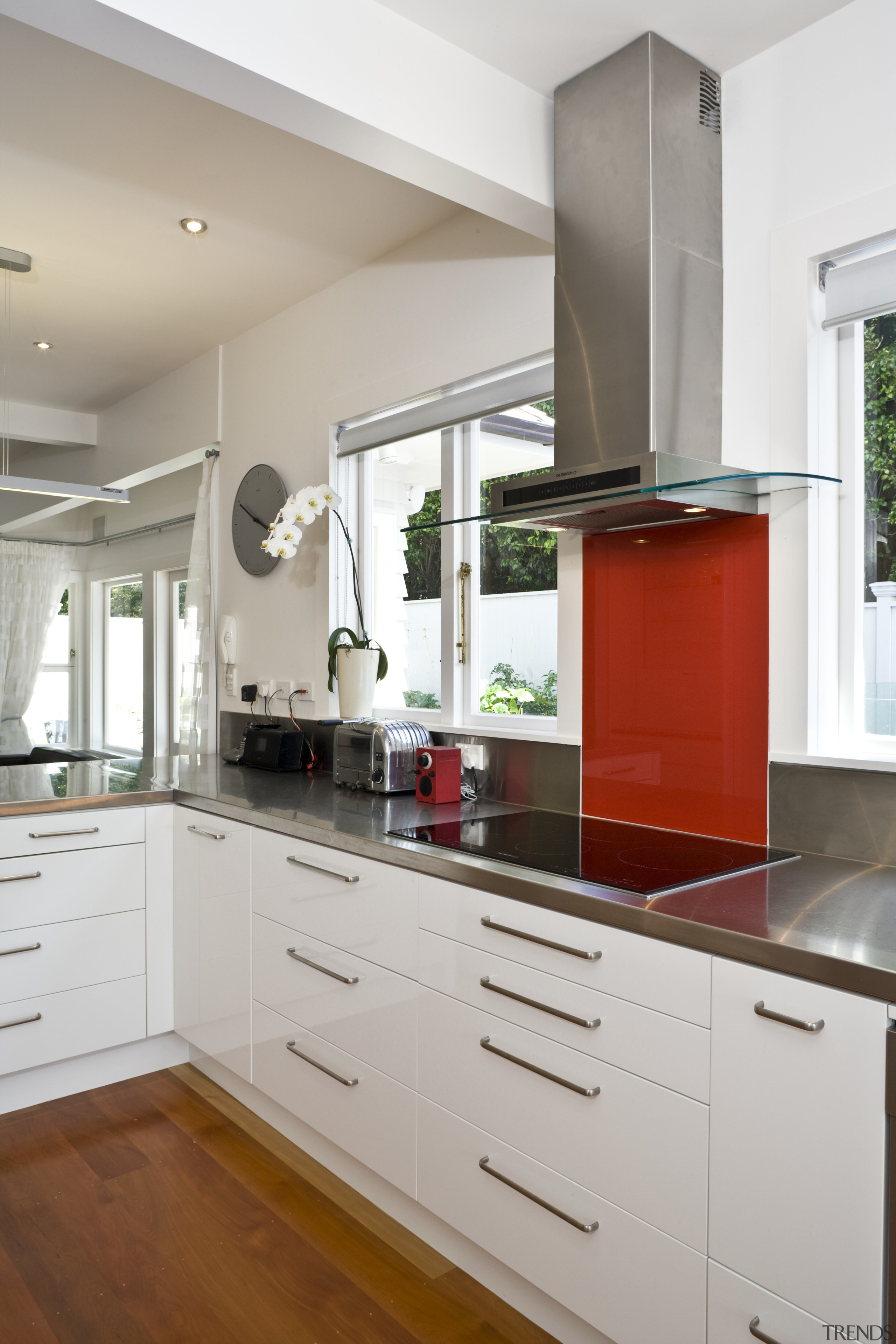 view of a kitchen designed and manufactured by cabinetry, countertop, cuisine classique, interior design, kitchen, real estate, room, gray