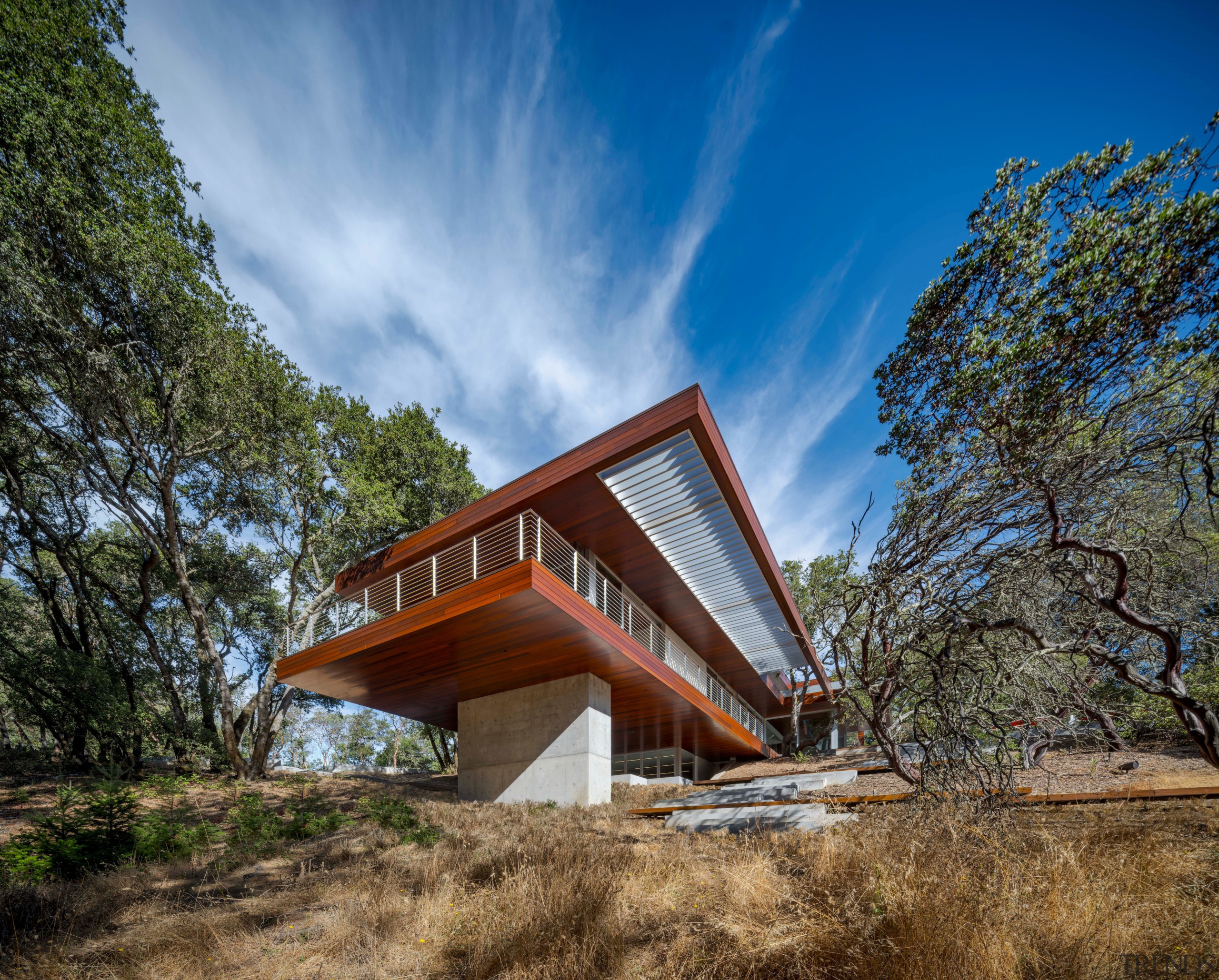 Modern architecture meets land stewardship at this home 