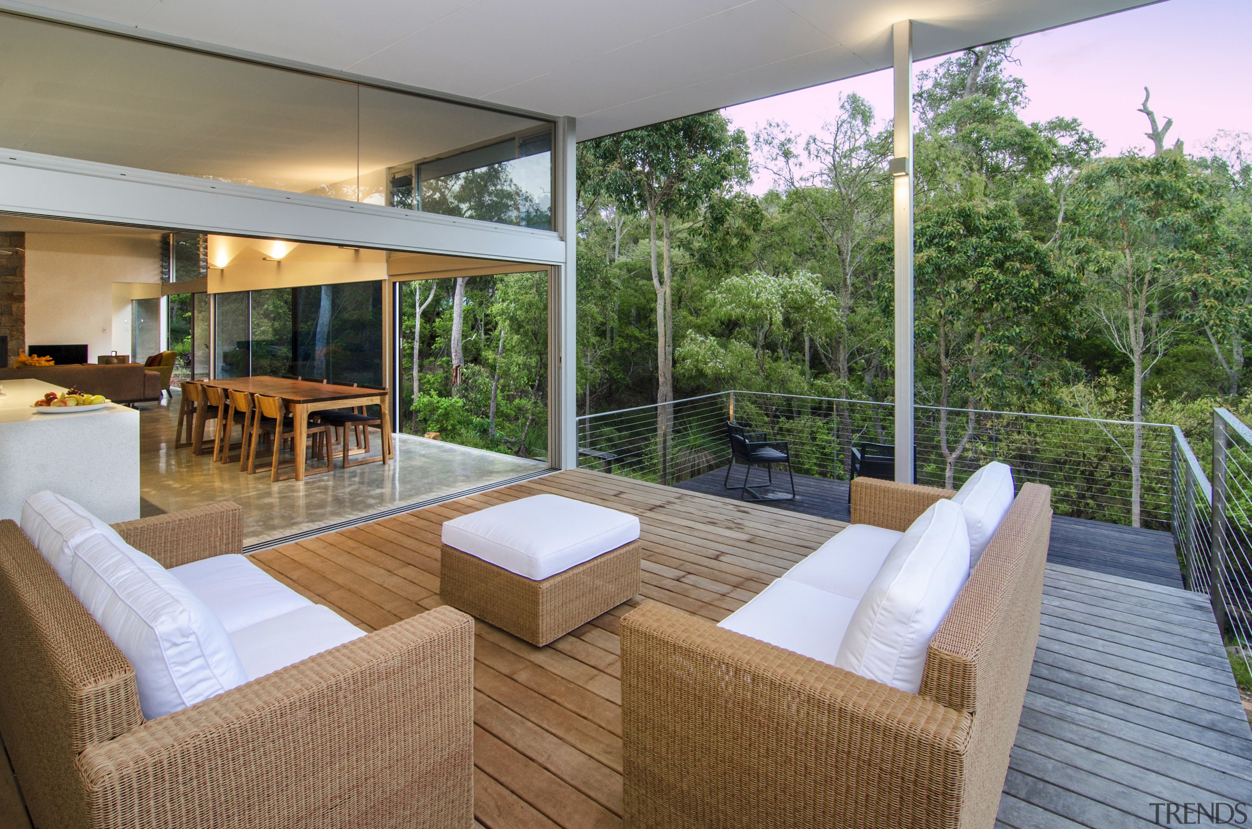 Contemporary outdoor seating - Contemporary outdoor seating - architecture, estate, house, interior design, living room, property, real estate, gray