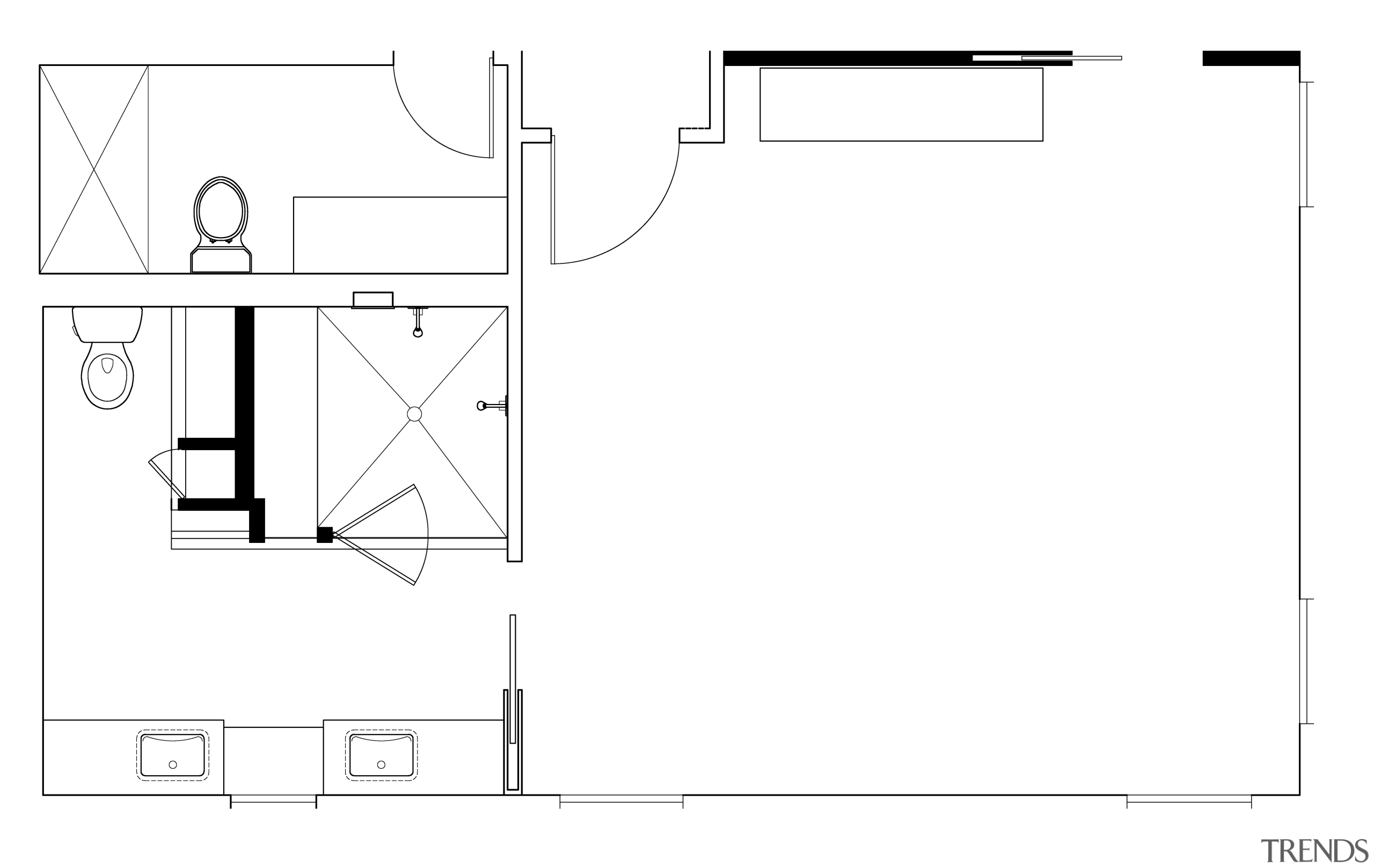 master bathroom plan of  home owned by angle, area, black and white, design, diagram, drawing, floor plan, font, line, line art, monochrome, paper, pattern, product, product design, square, text, white, white