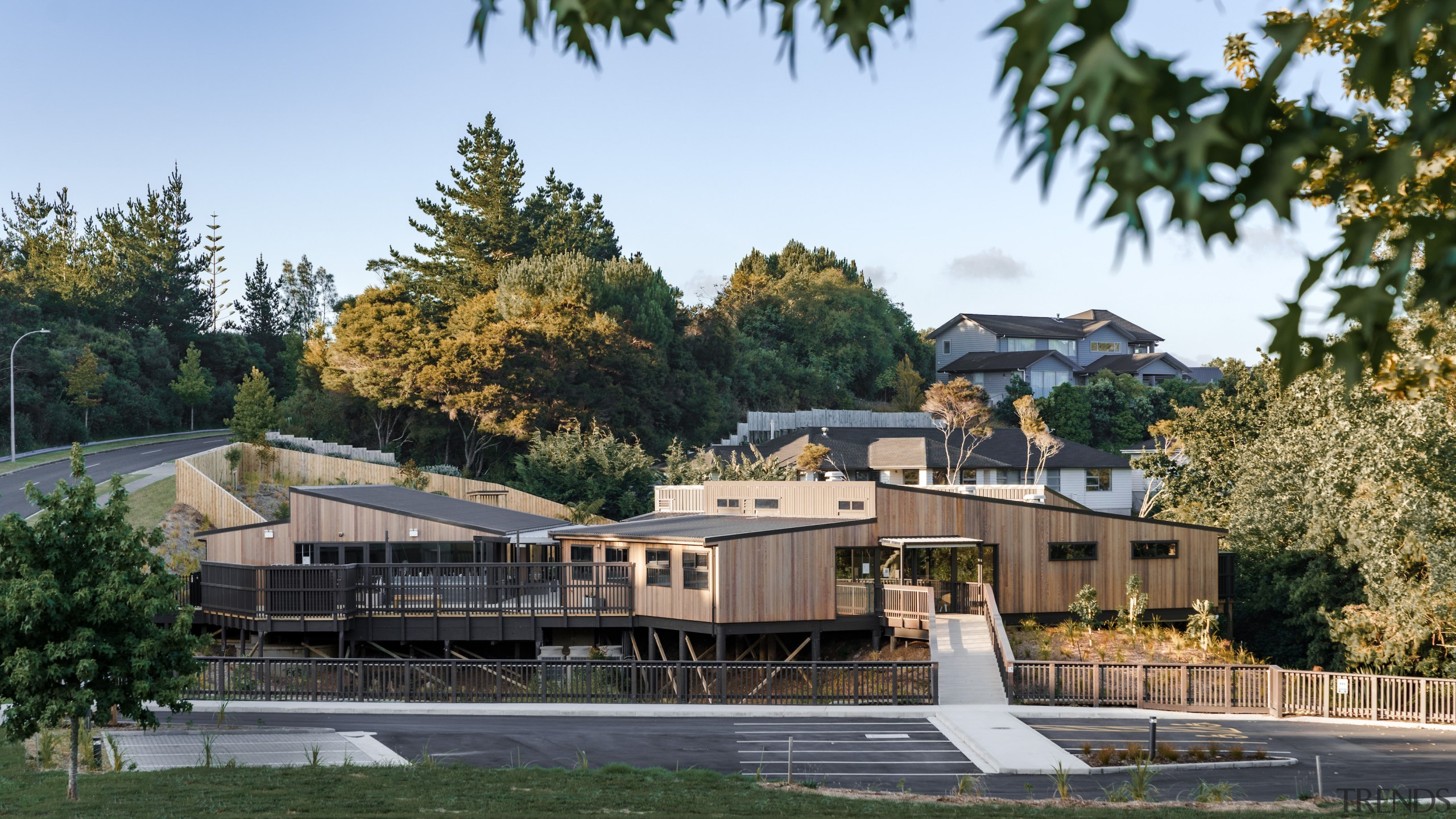 The ECEC entrance seen from across the-carpark. 