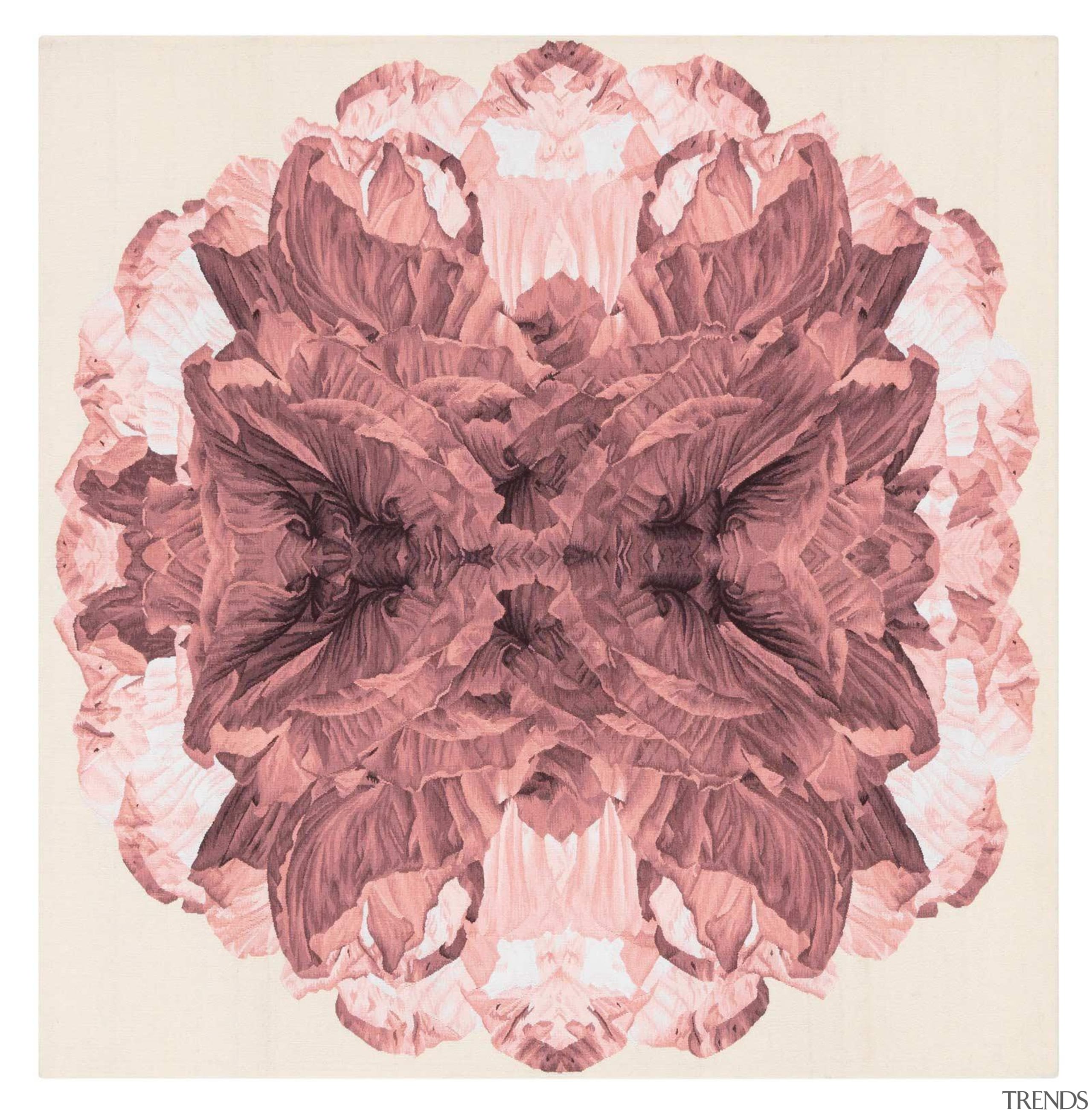 The Poppy Day wallhanging is inspired by macro design, flower, petal, pink, white, pink