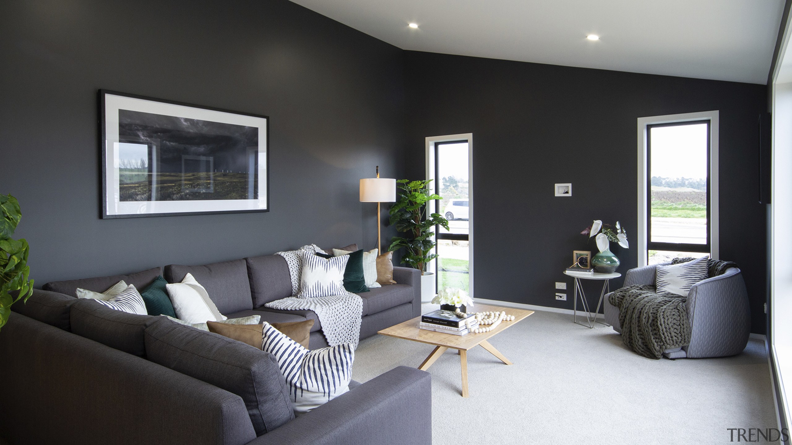 This living space (one of two) boasts a 