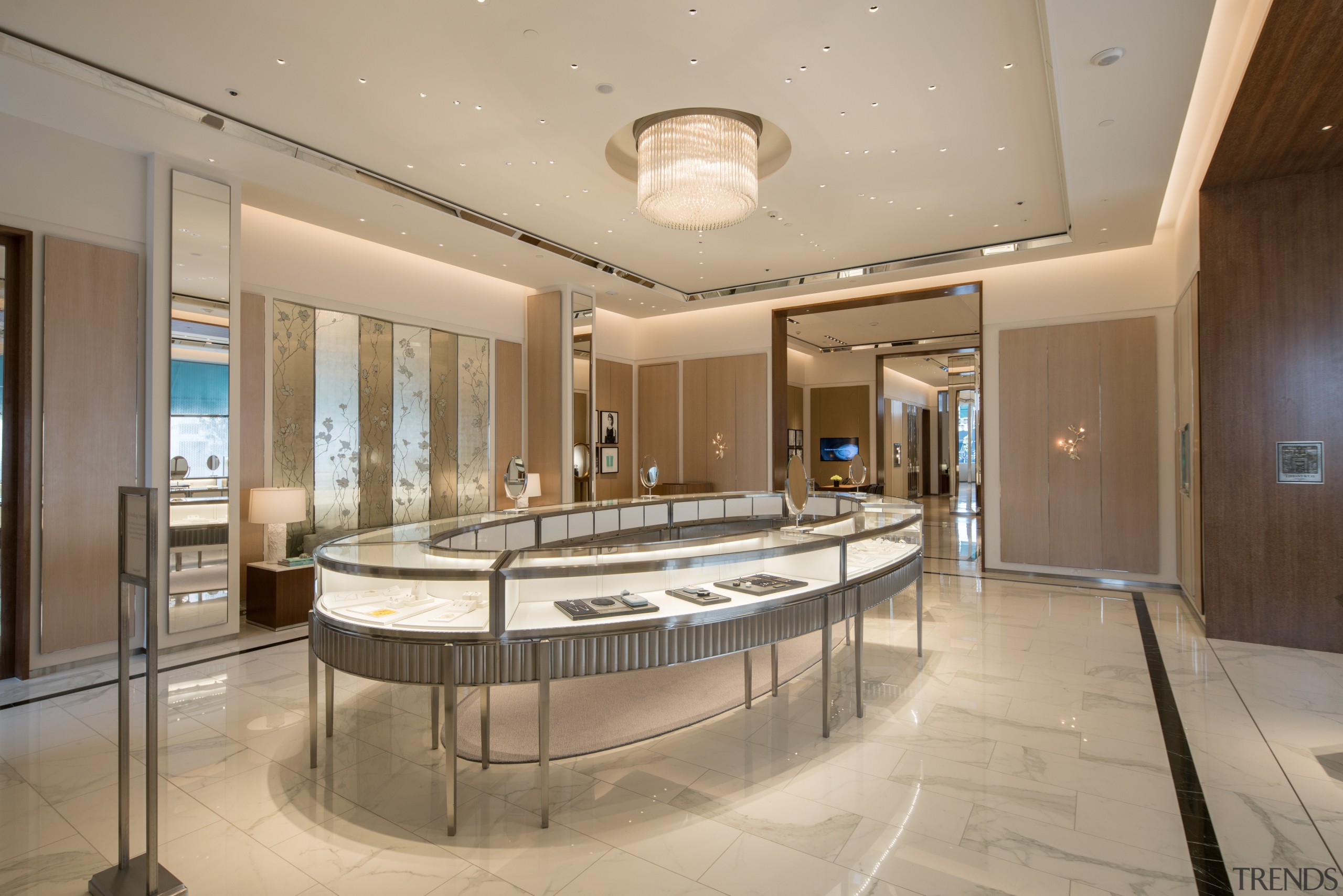 :Successful retail developments manage to combine a mix ceiling, estate, interior design, lobby, real estate, orange, brown