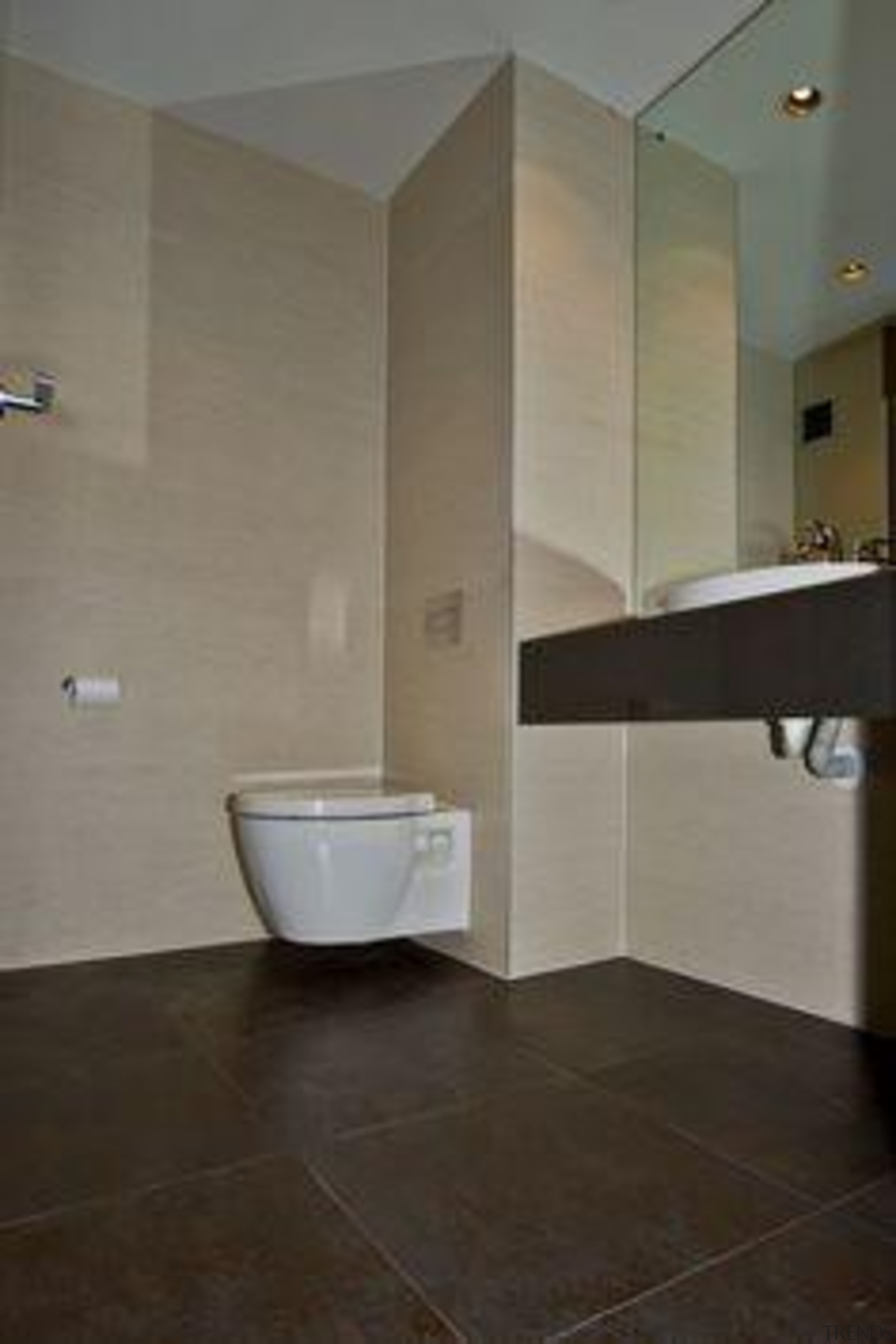 Bathroom walls featuring Naturali Travertino Avorio and Floor bathroom, bathroom sink, floor, flooring, interior design, plumbing fixture, room, sink, tap, tile, wall, wood flooring, gray, black