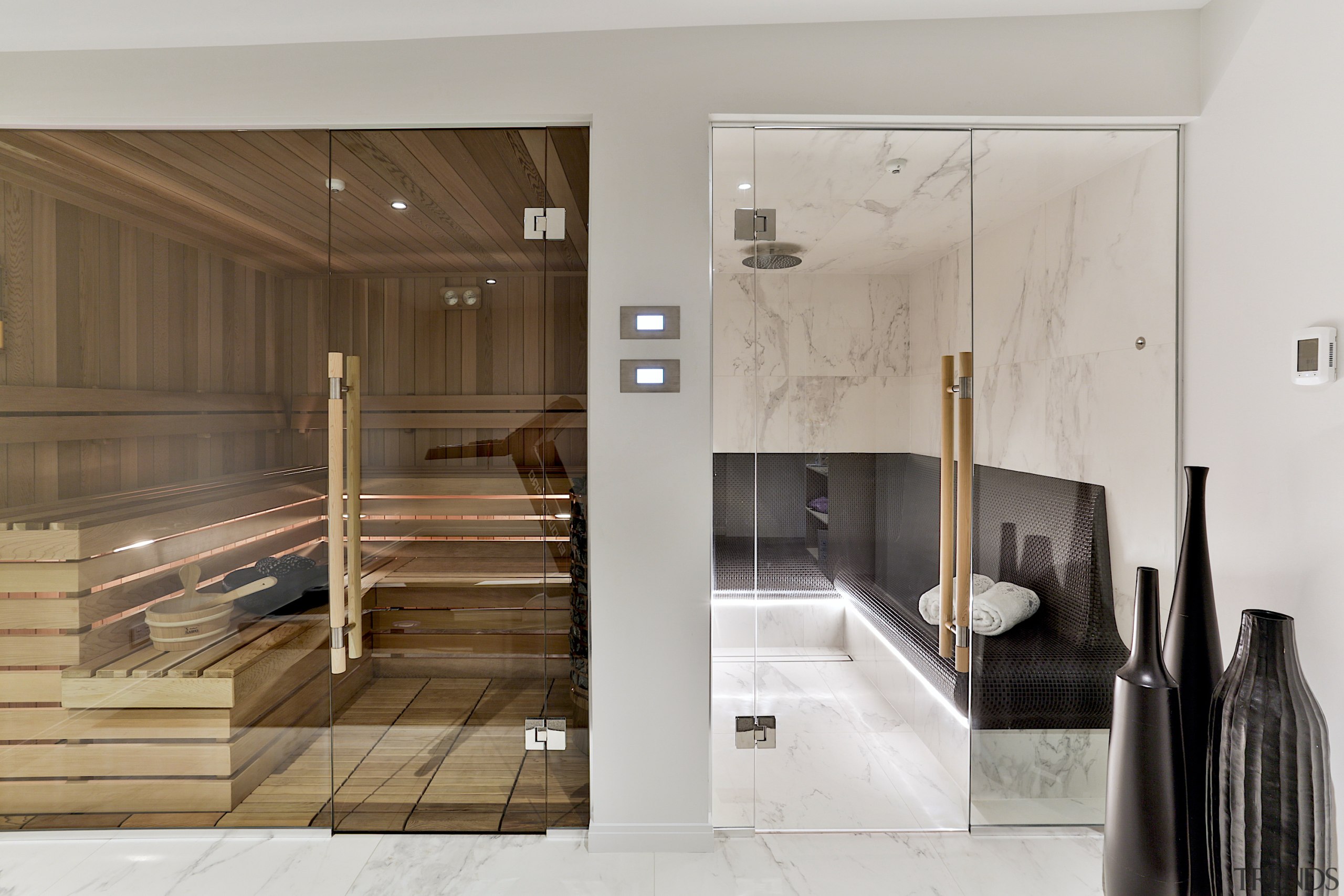 Downstairs underground there is generous garaging,  art room, gray, brown