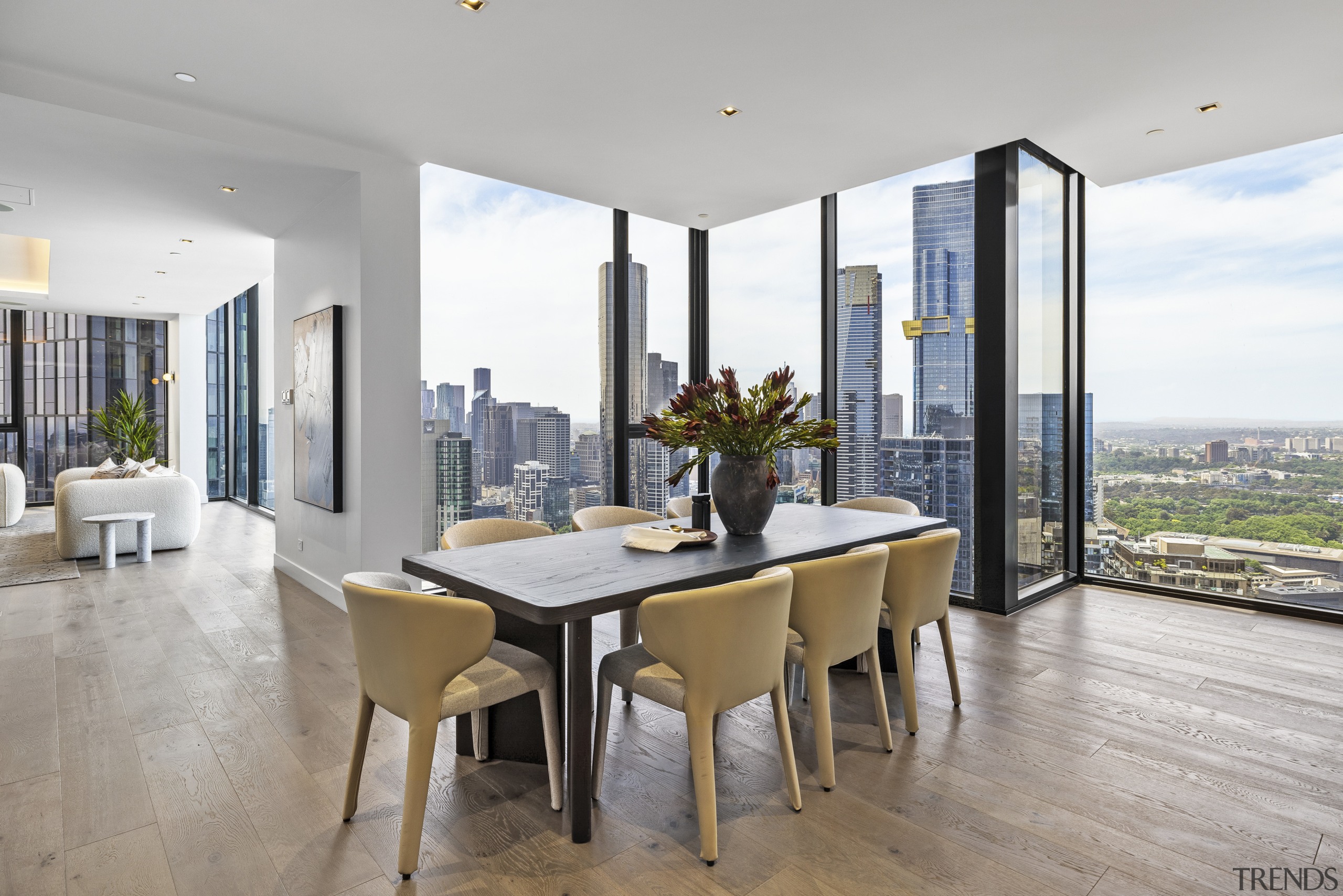 Looking from the dining area to the main 