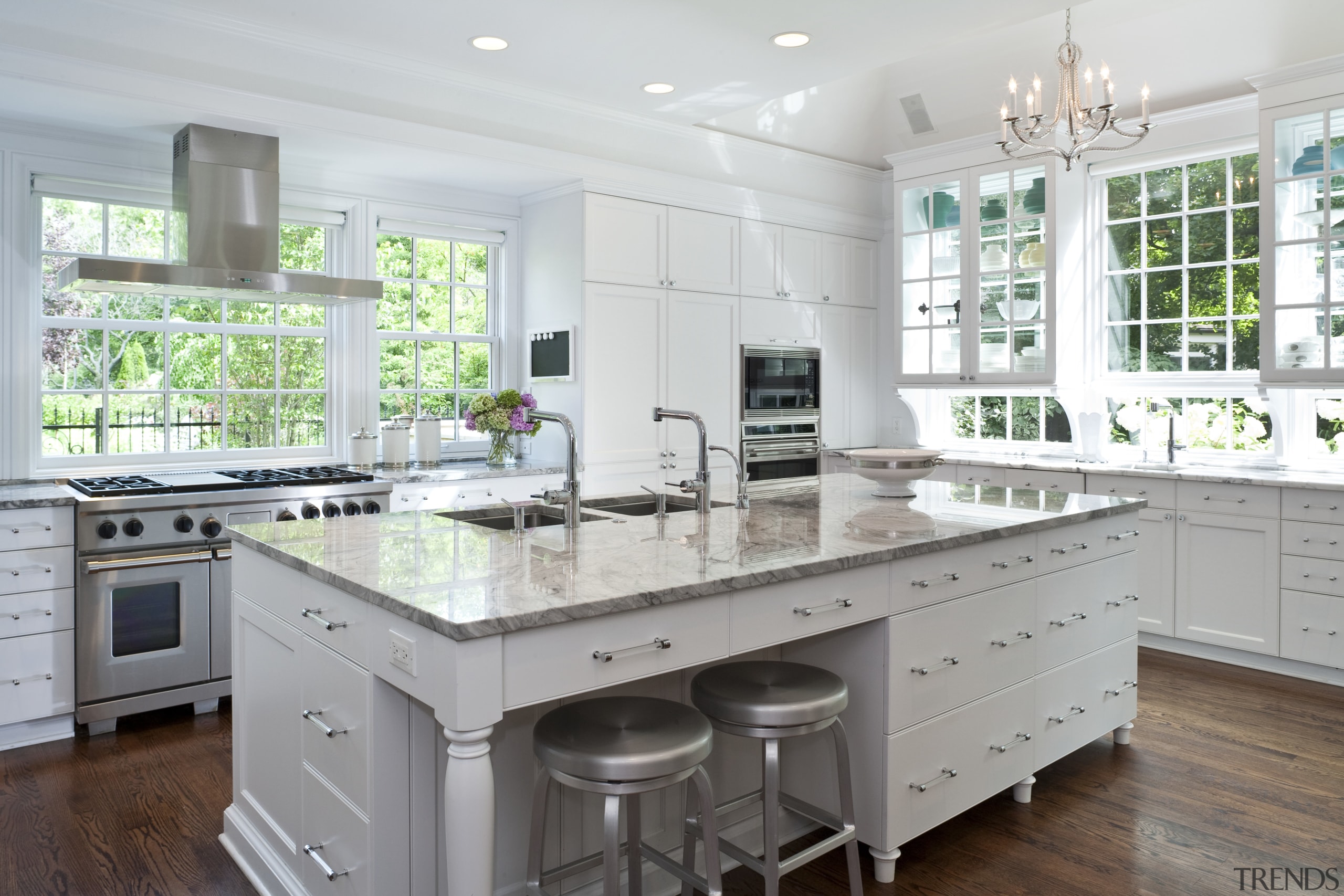 A view of a kitchen by Julie Hacker cabinetry, countertop, cuisine classique, interior design, kitchen, room, white, gray