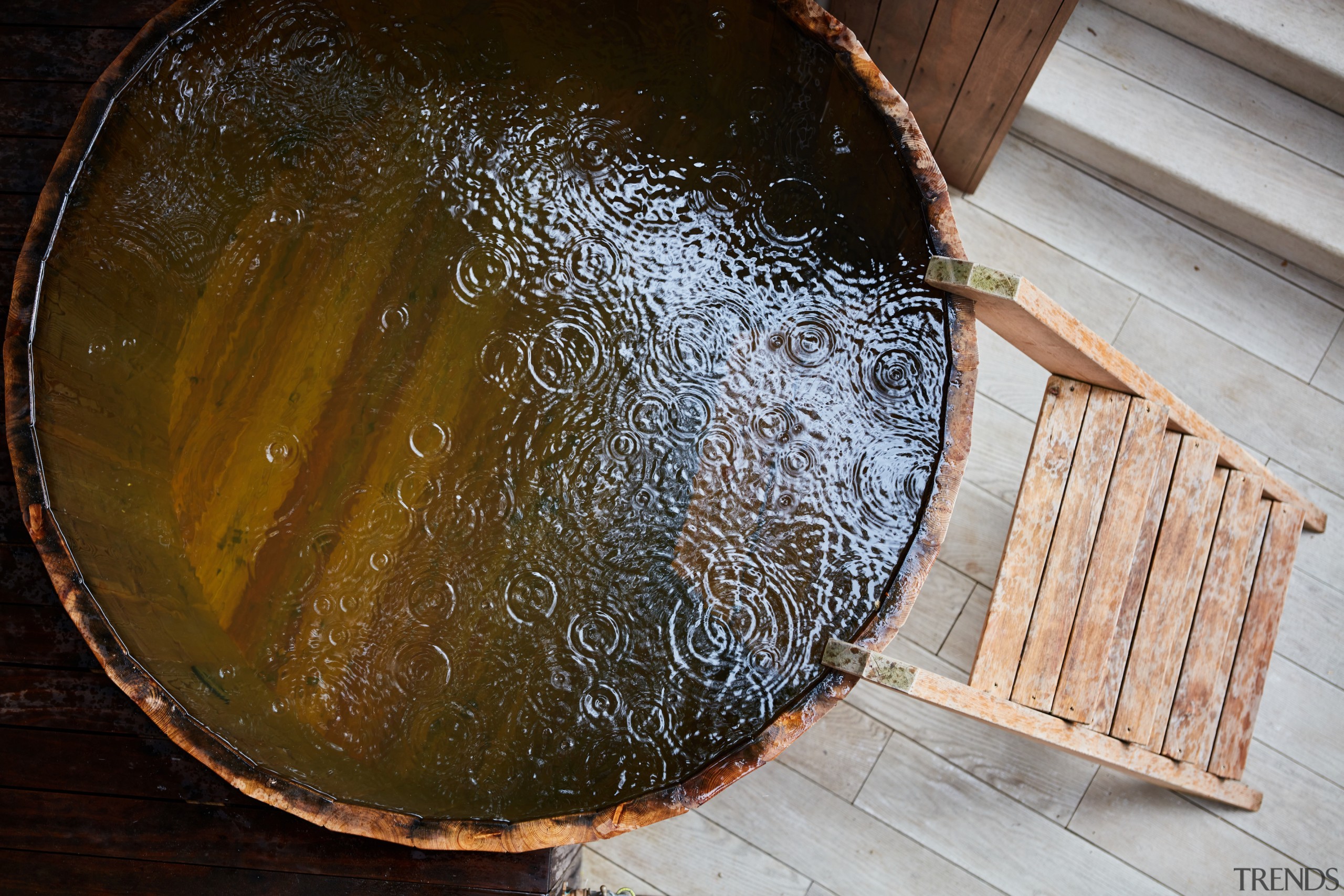 The rustic plunge pool. - Amongst the trees 