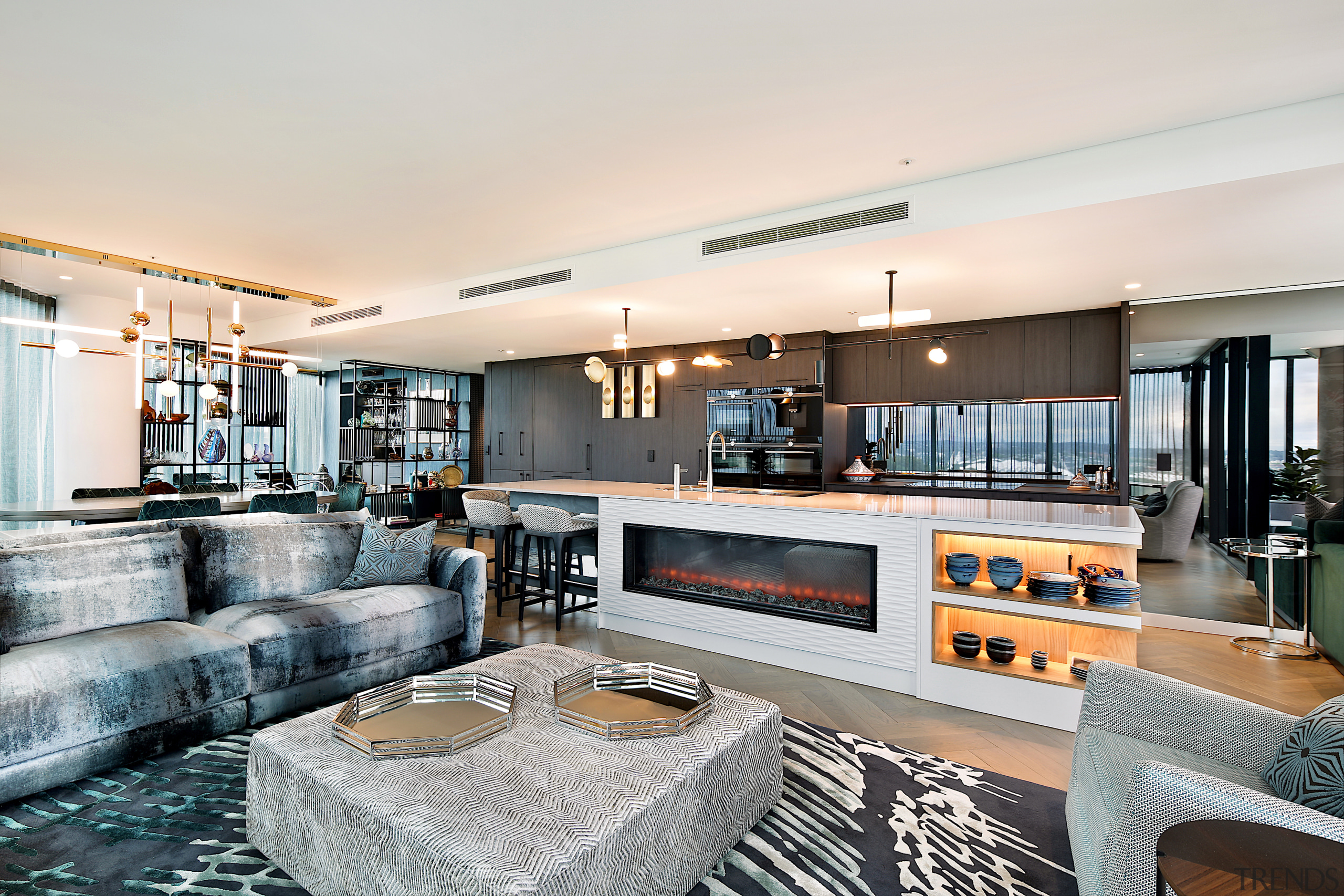 Opulent fabrics, textural wallpapers and exquisitely made custom 