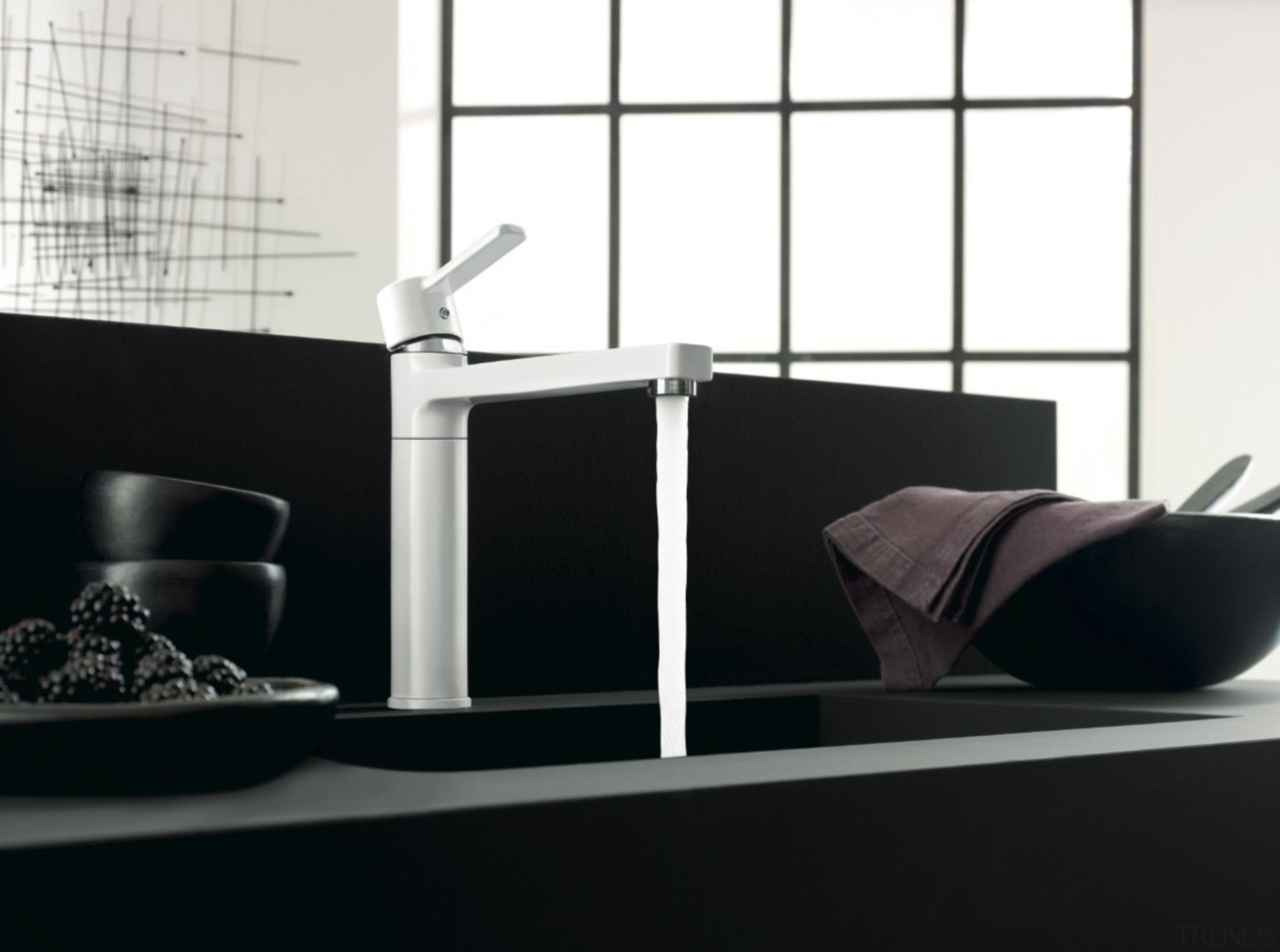 Kludi Zenta 04 - Kludi Zenta 04 - angle, bathroom, furniture, interior design, plumbing fixture, product, sink, table, tap, black, white