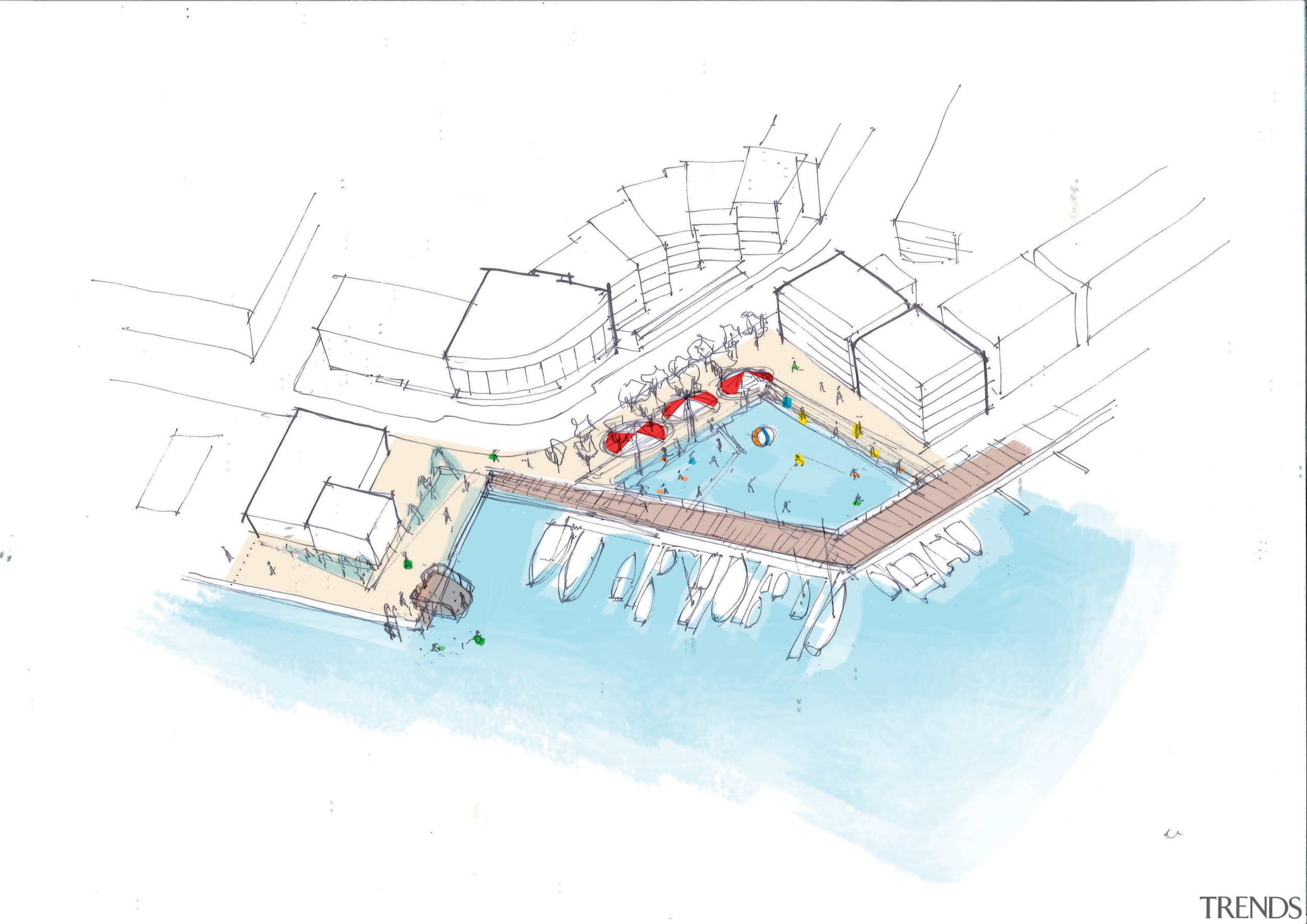 Jasmax produced several different ideas for the redesign area, design, diagram, plan, product design, structure, urban design, white