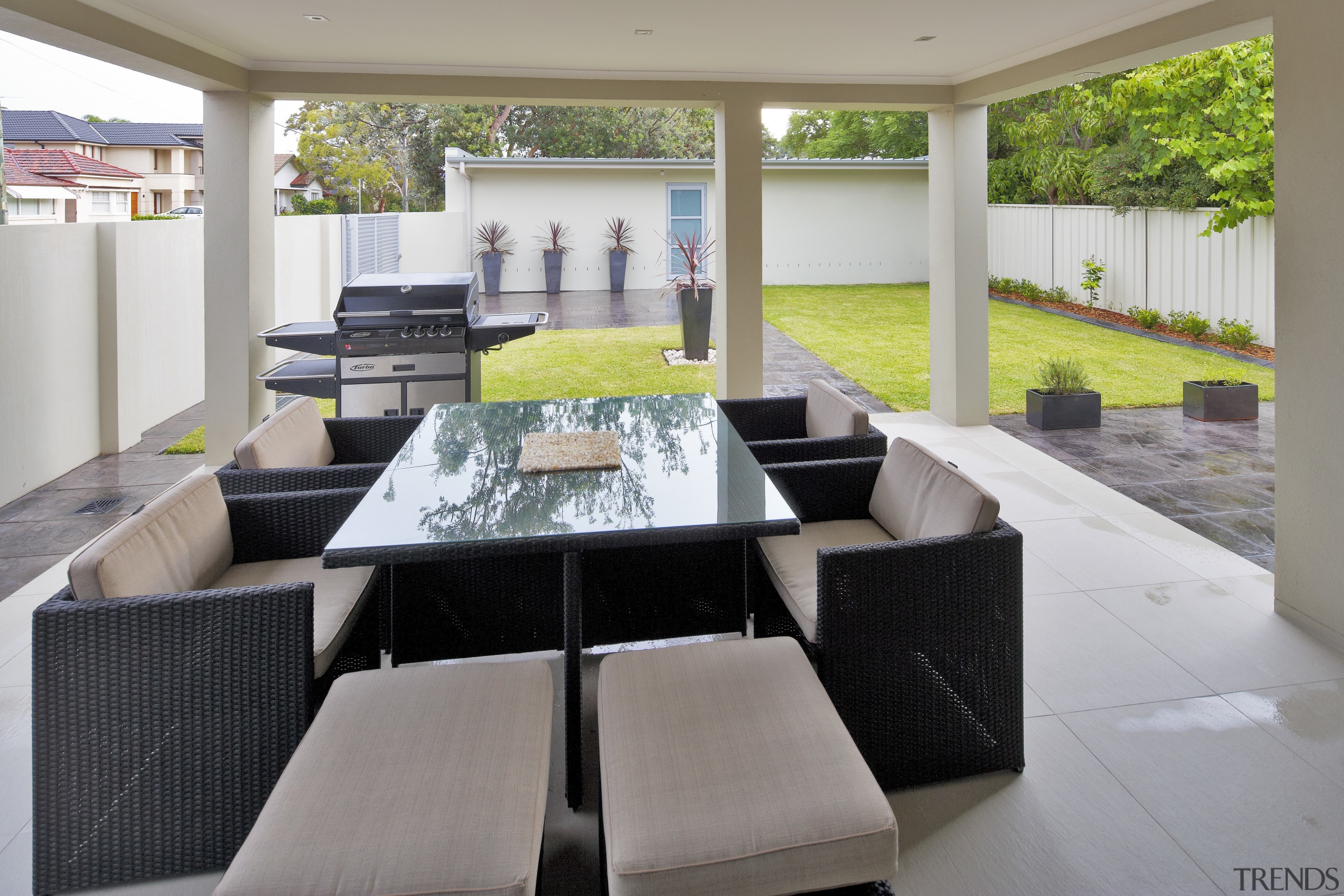 Large two story familyhome by Starr Constructions. Designed furniture, interior design, living room, real estate, table, gray