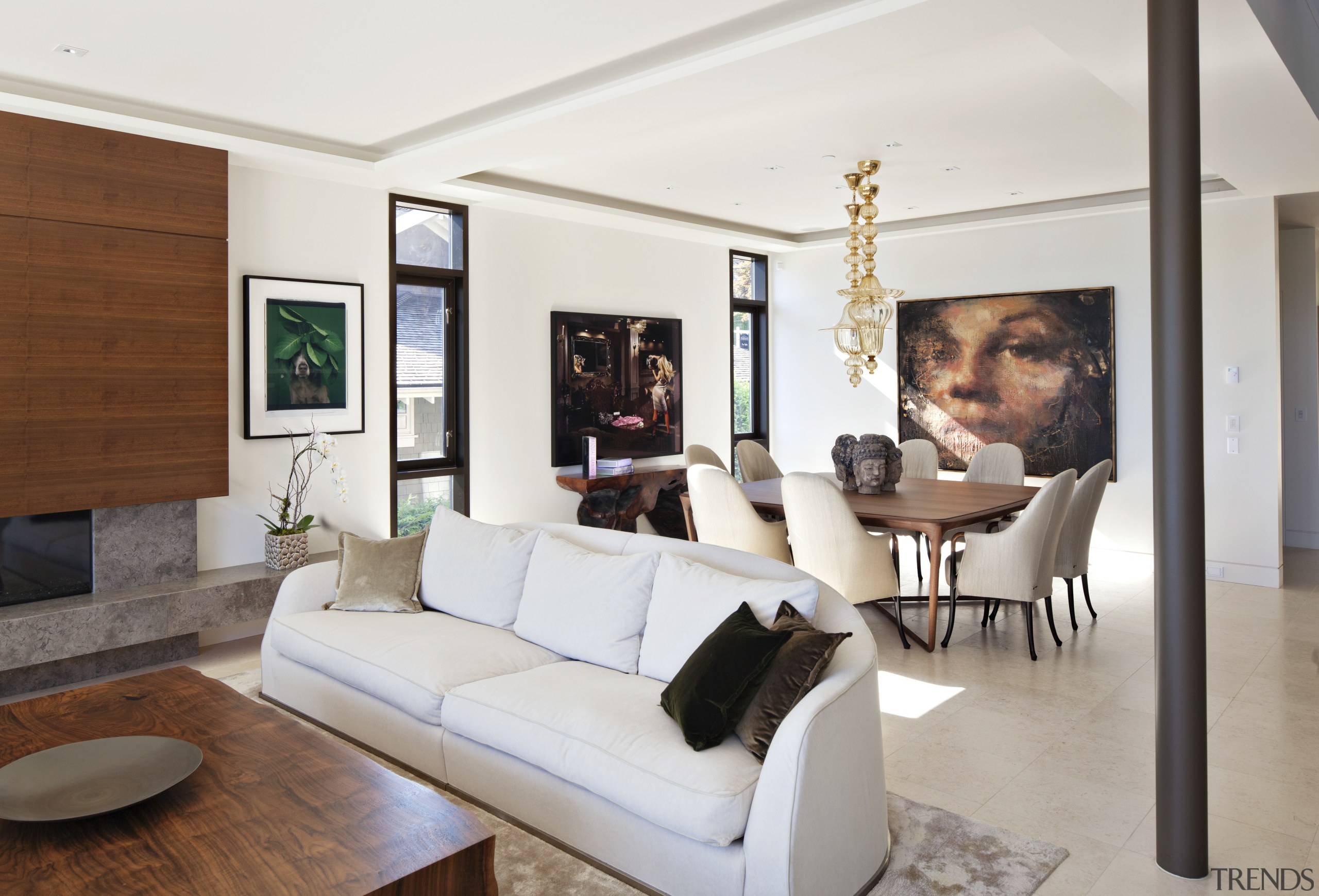 This is a home that was designed by interior design, living room, property, room, white