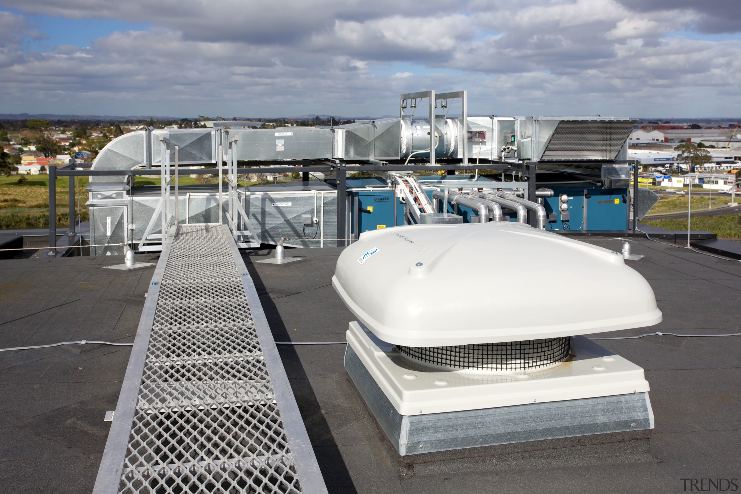 Roof ventilation from Aquaheat New Zealand forms part roof, gray