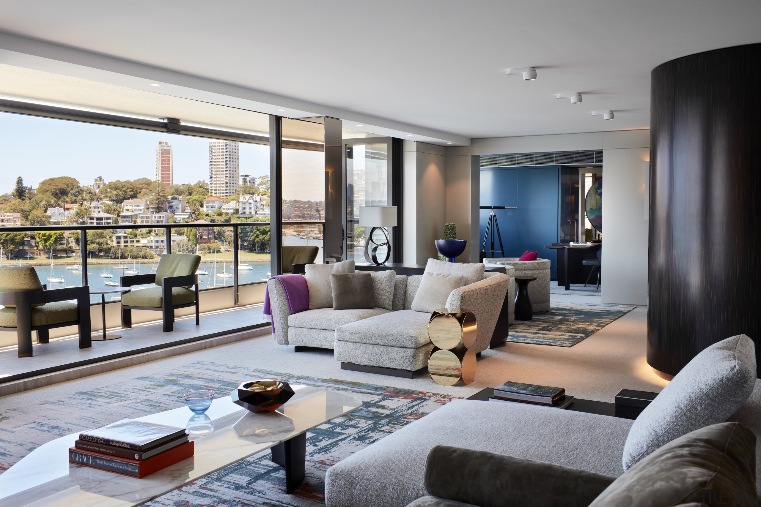 Winner – Archer Design – 2018 TIDA Australia interior design, living room, penthouse apartment, property, real estate, gray